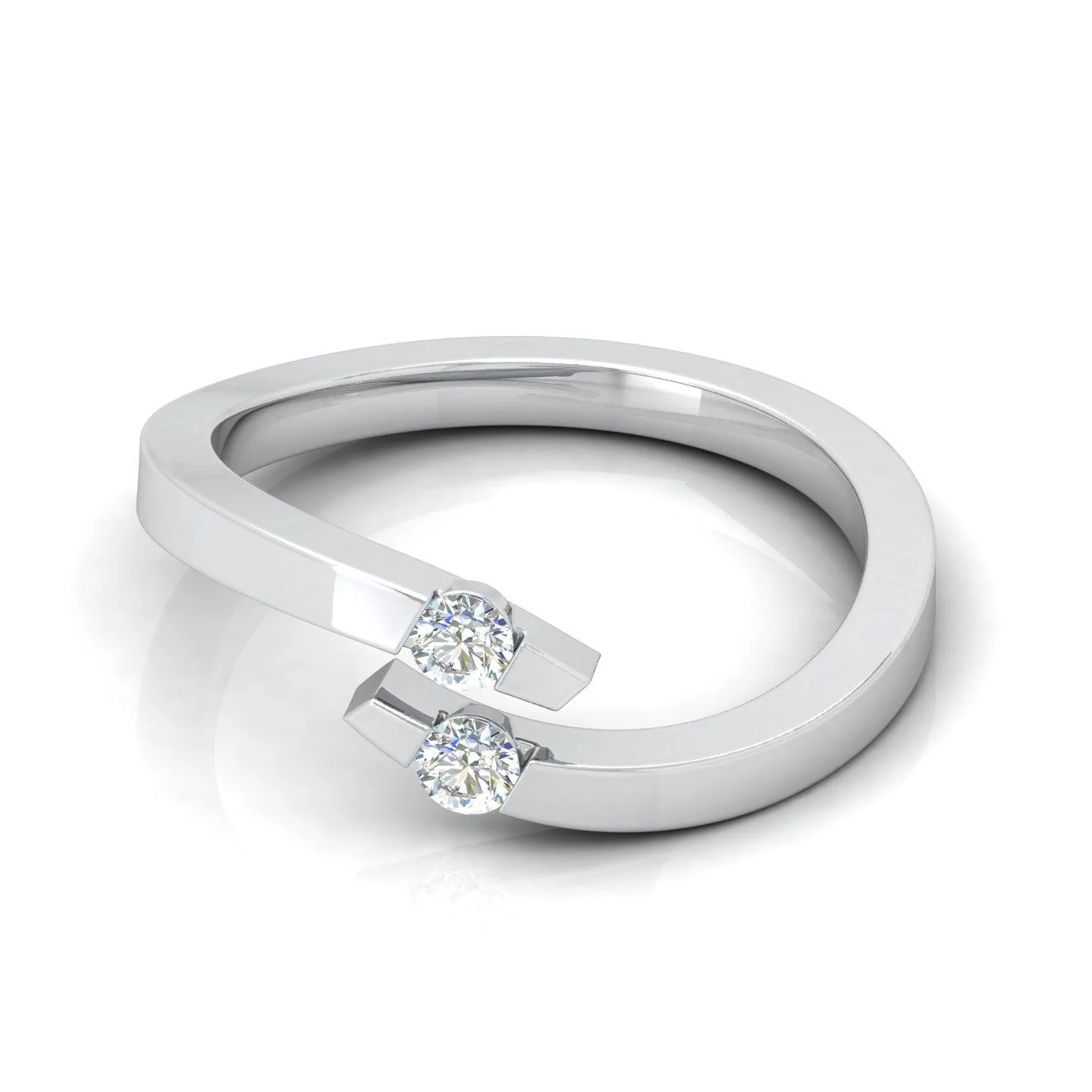 0.20 Carat D/VVS Round Diamond Solitaire Engagement Ring - amadadiamonds