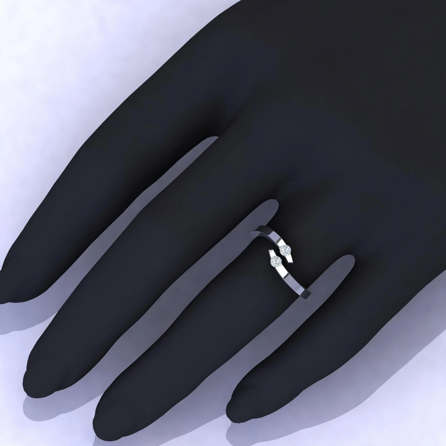 0.20 Carat D/VVS Round Diamond Solitaire Engagement Ring - amadadiamonds - Image 2