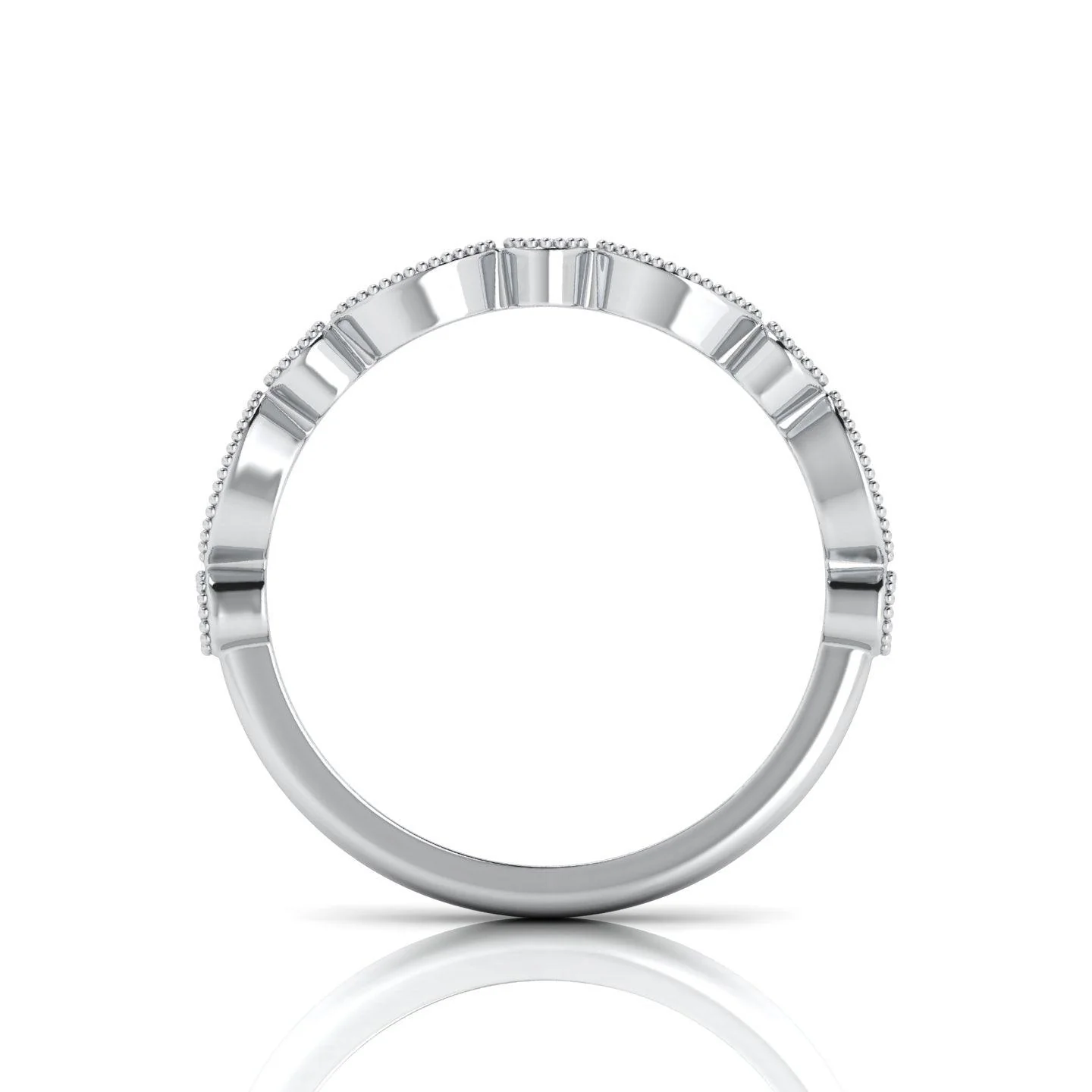 0.25 Carat D/VS Round Diamond Designer Half Eternity Wedding Ring - amadadiamonds - Image 7