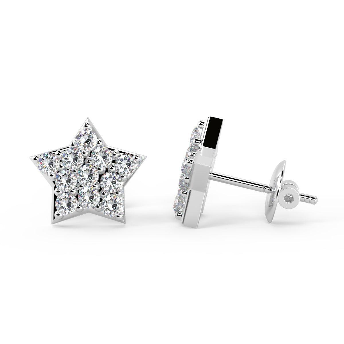 0.25Ct Mini Star Diamond Designer Earrings - Image 4