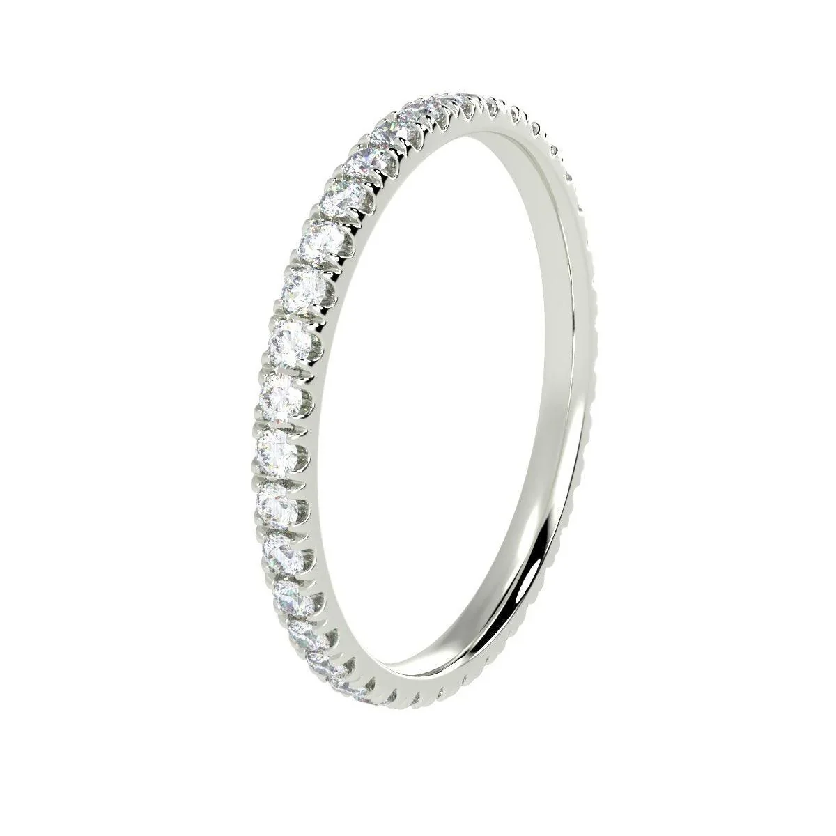 D/VVS 0.50Ct Round Lab Diamond Full Eternity Ring for Women's - Image 5