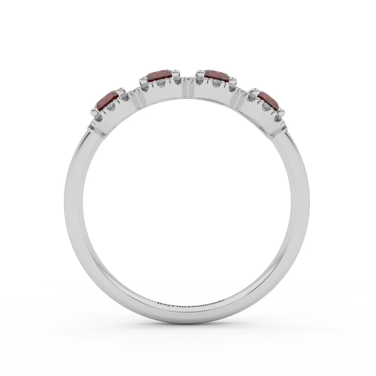 0.70Ct Ruby and Diamond Halo Engagement Ring in 950 Platinum & Gold - Image 7