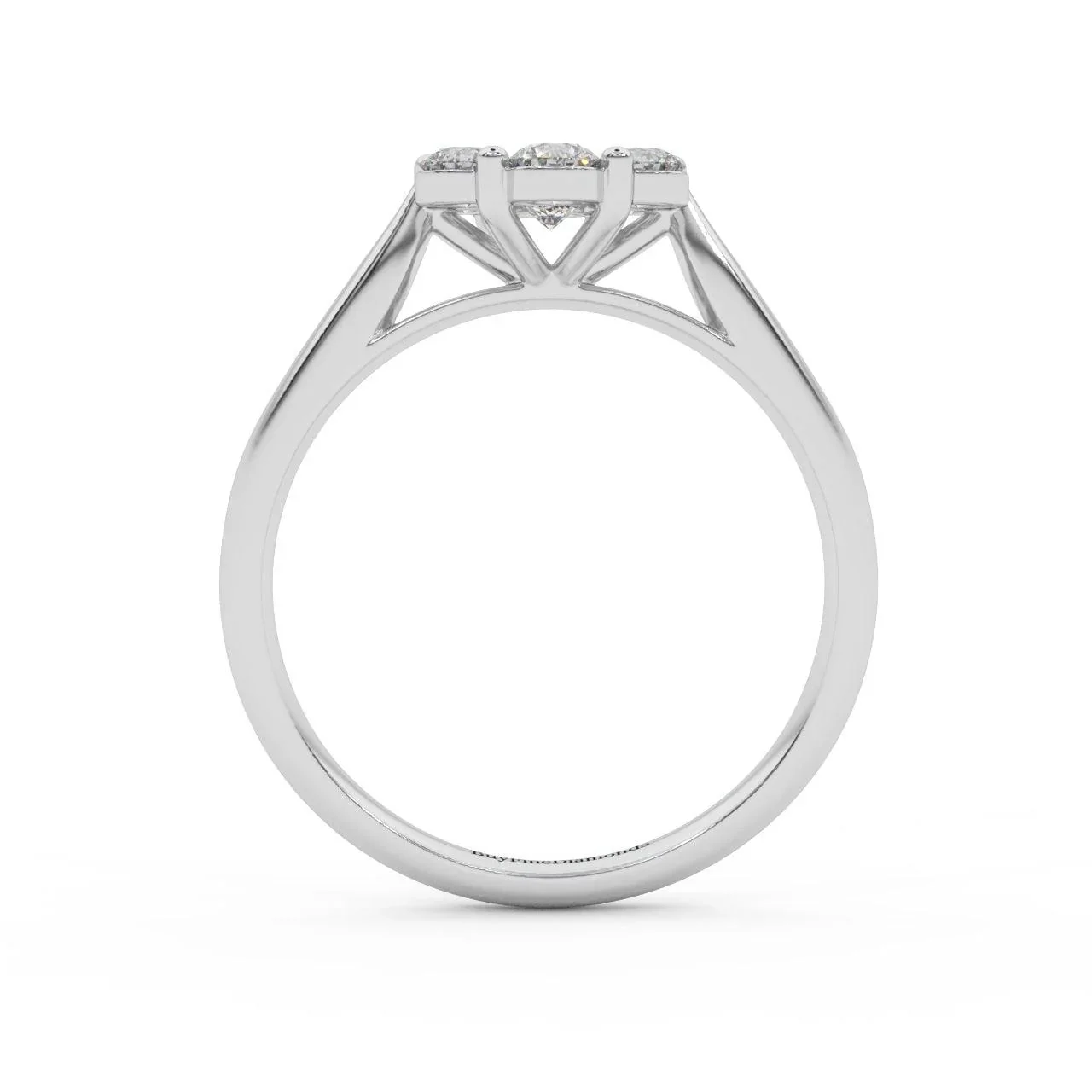 0.75Ct Natural Round Diamond Cluster Engagement Ring For Women - Image 6