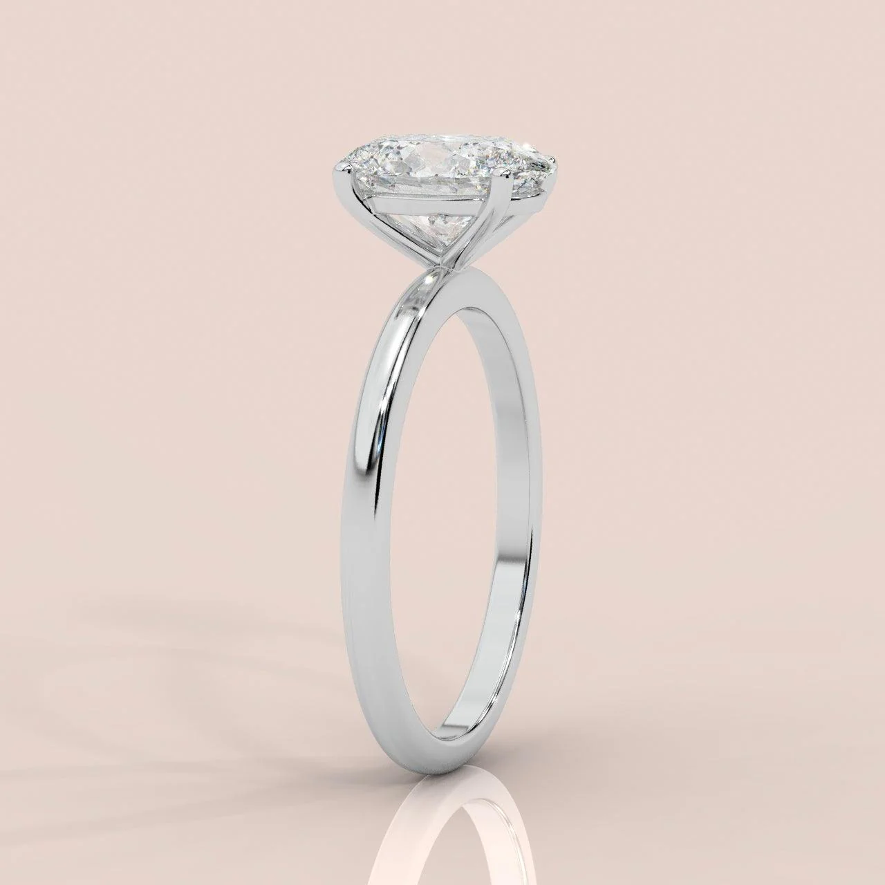 Special Offer ! E/VS 1.00-3.00 CT IGI Certified Oval Diamond Solitaire Engagement Ring in Platinum - Image 5