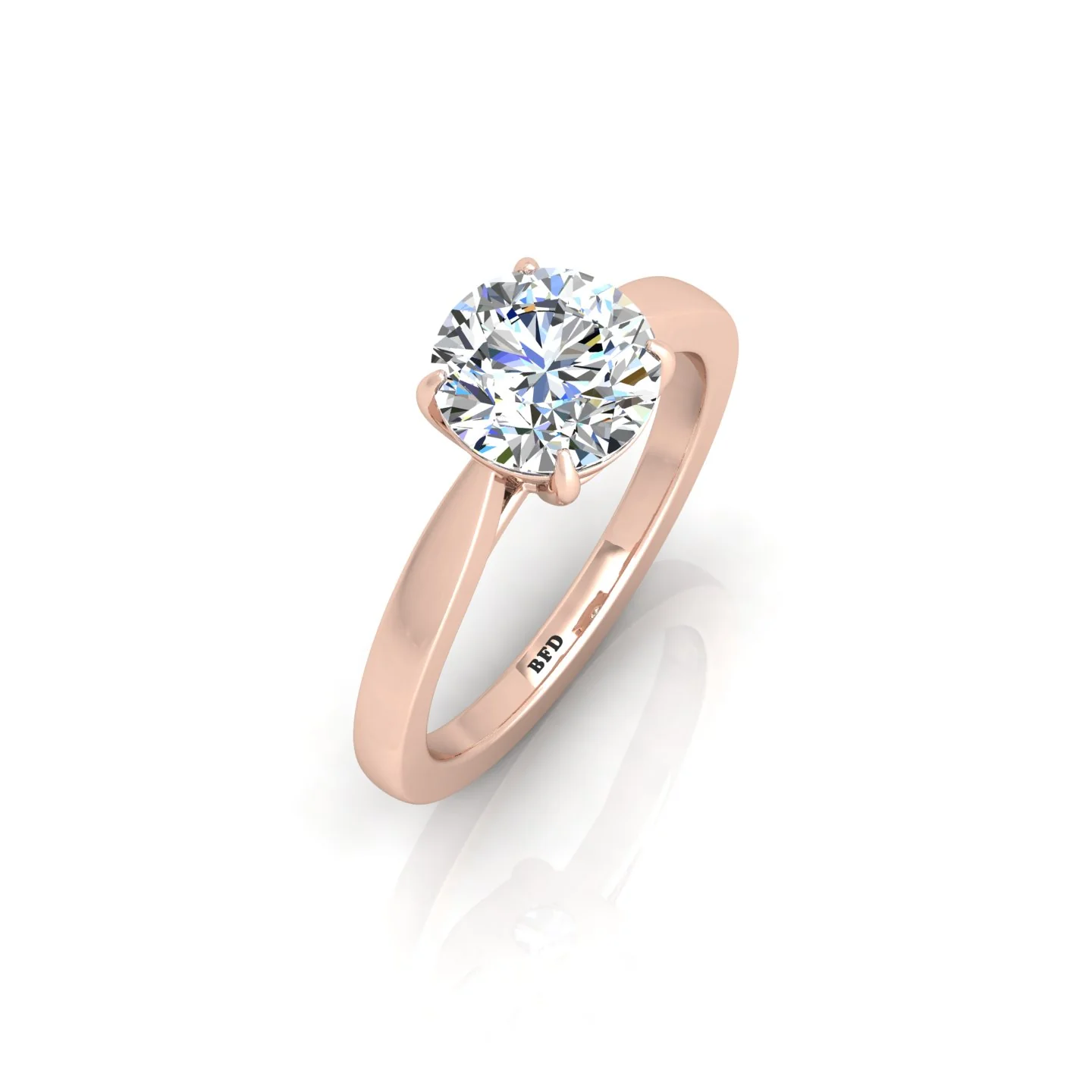 1.00 Carat D/VS Lab Round Diamond Solitaire Engagement Ring For Women - Image 4