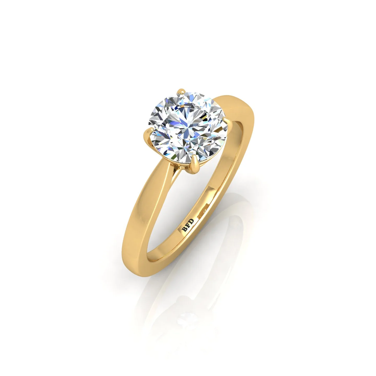 1.00 Carat D/VS Lab Round Diamond Solitaire Engagement Ring For Women - Image 5