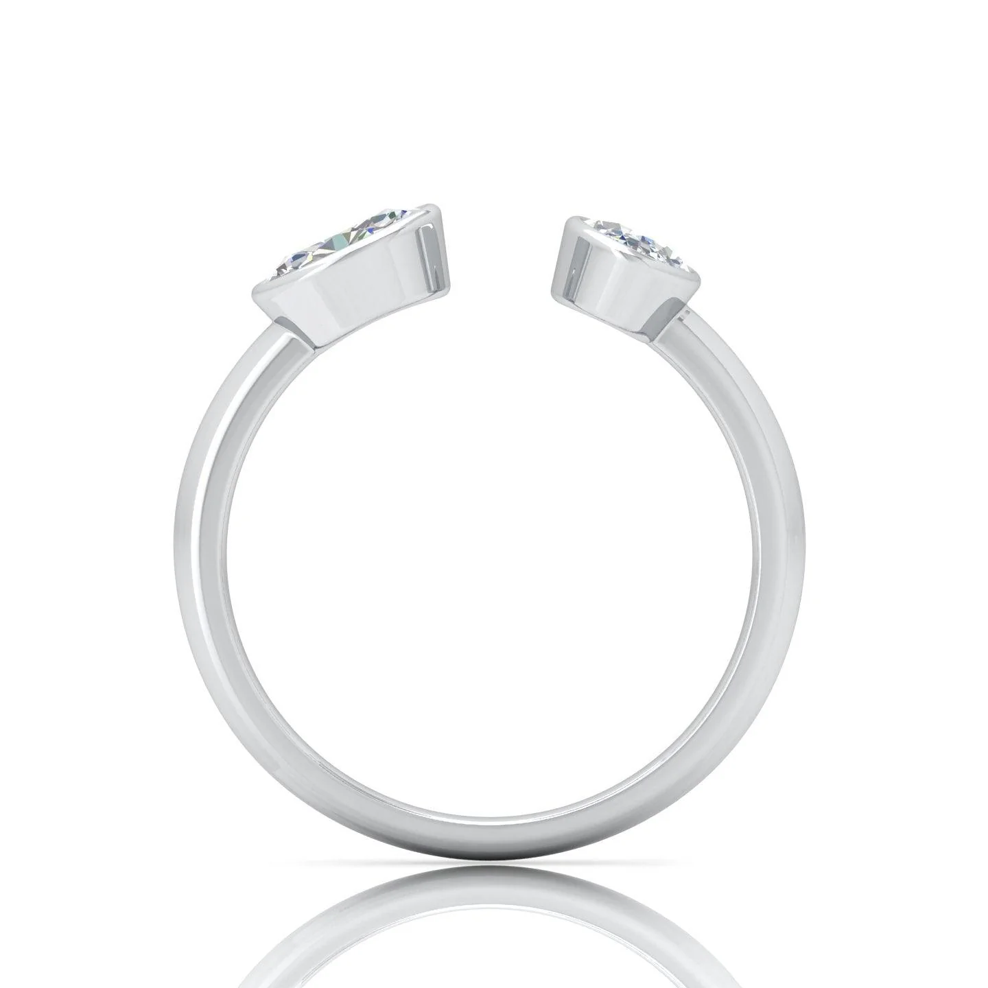 1.00 Carat D/VS Oval Diamond Solitaire Toi et Moi Engagement Ring - amadadiamonds - Image 7