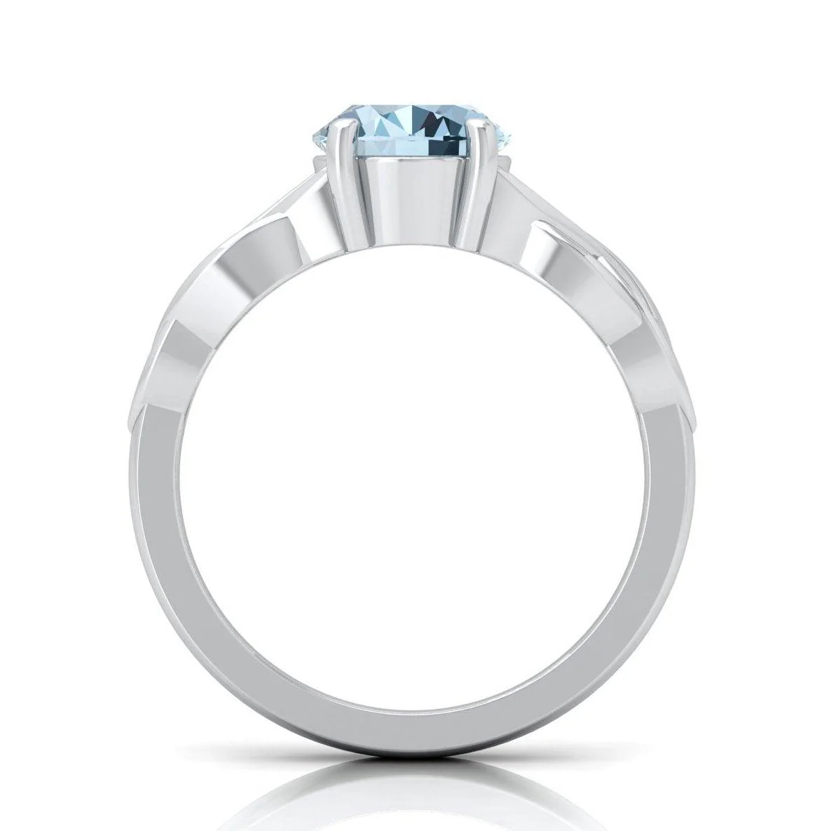 1.00 Carat Natural Blue Aquamarine Women's Designer Ring - amadadiamonds - Image 6