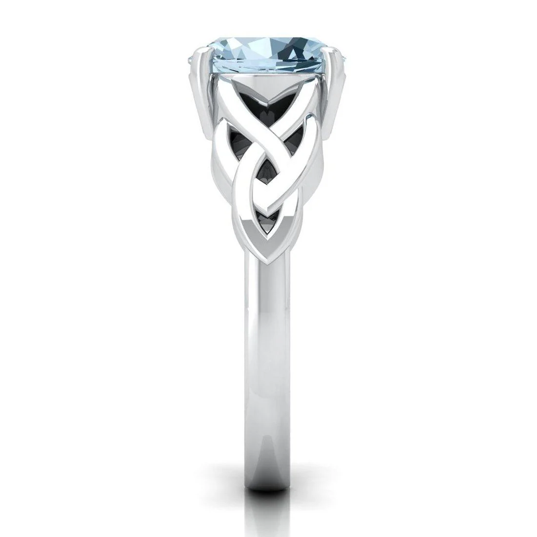 1.00 Carat Natural Blue Aquamarine Women's Designer Ring - amadadiamonds - Image 7