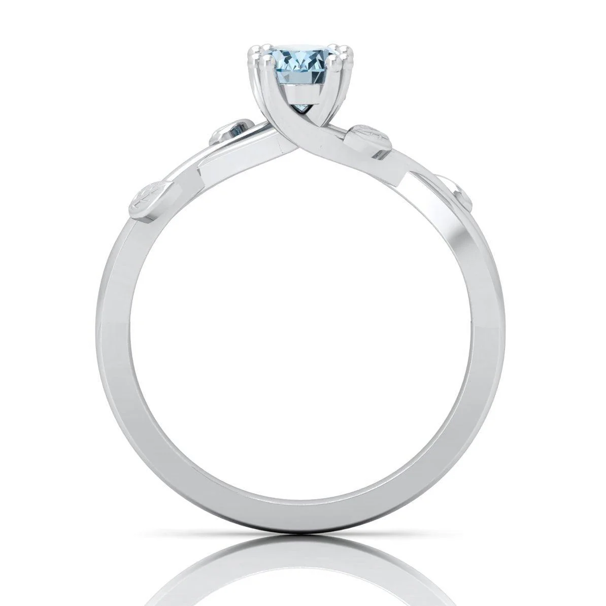 1.00 Ct Natural Blue Aquamarine Diamond Designer Ring - Image 8