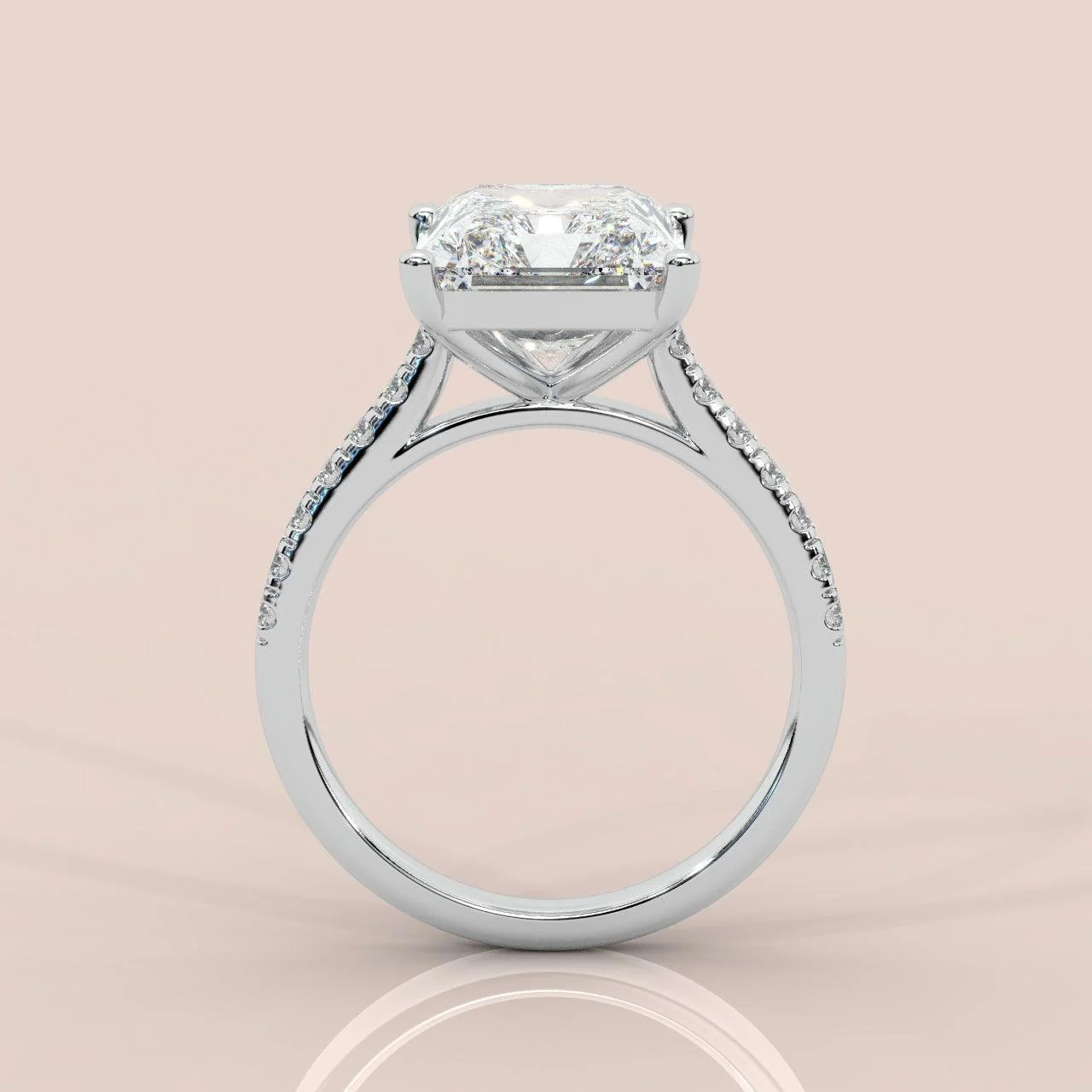 4.00Ct - 7.00Ct IGI Certified Radiant Diamond Engagement Ring Platinum - Image 2