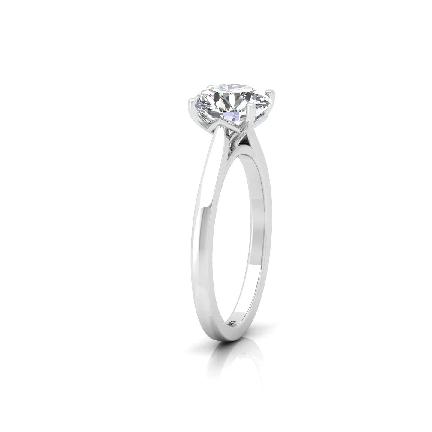 1.00CT E/VS Certified Classic Round Diamond Solitaire Engagement Ring - Image 5
