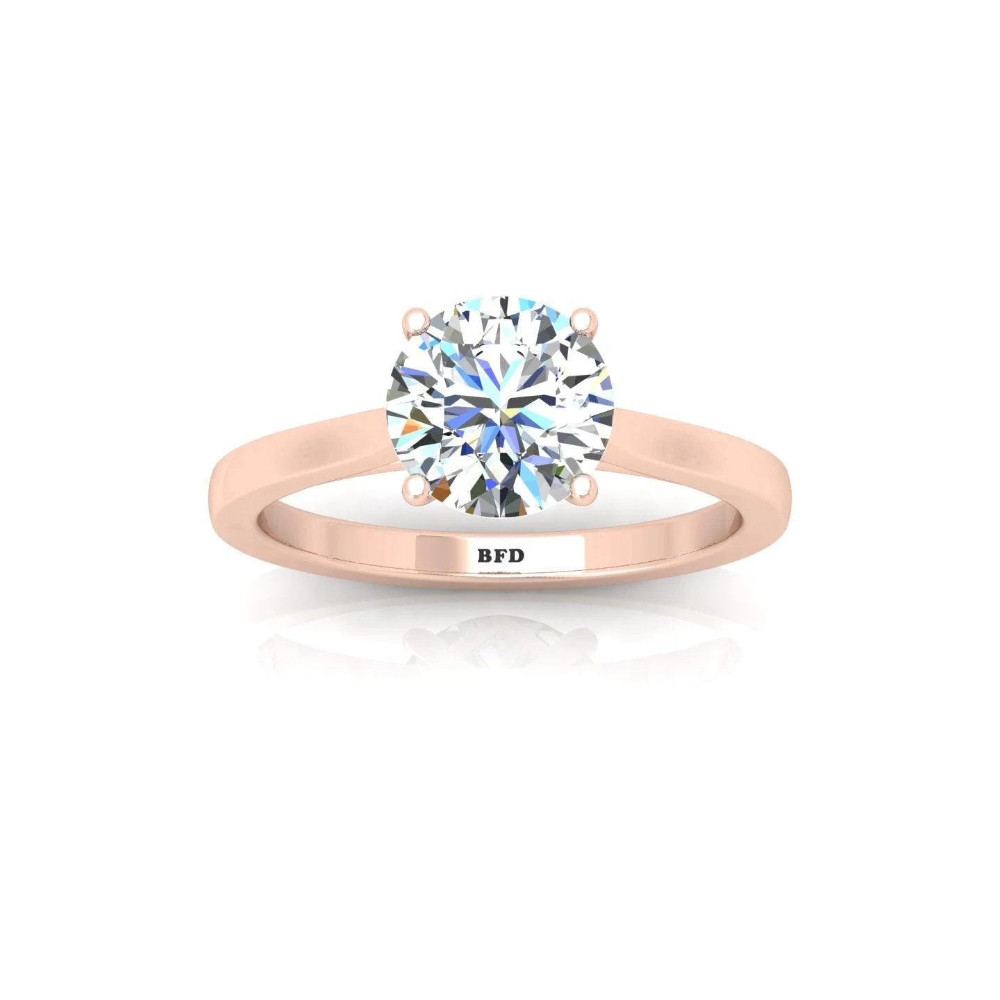 1.00CT E/VS Certified Classic Round Diamond Solitaire Engagement Ring - Image 7