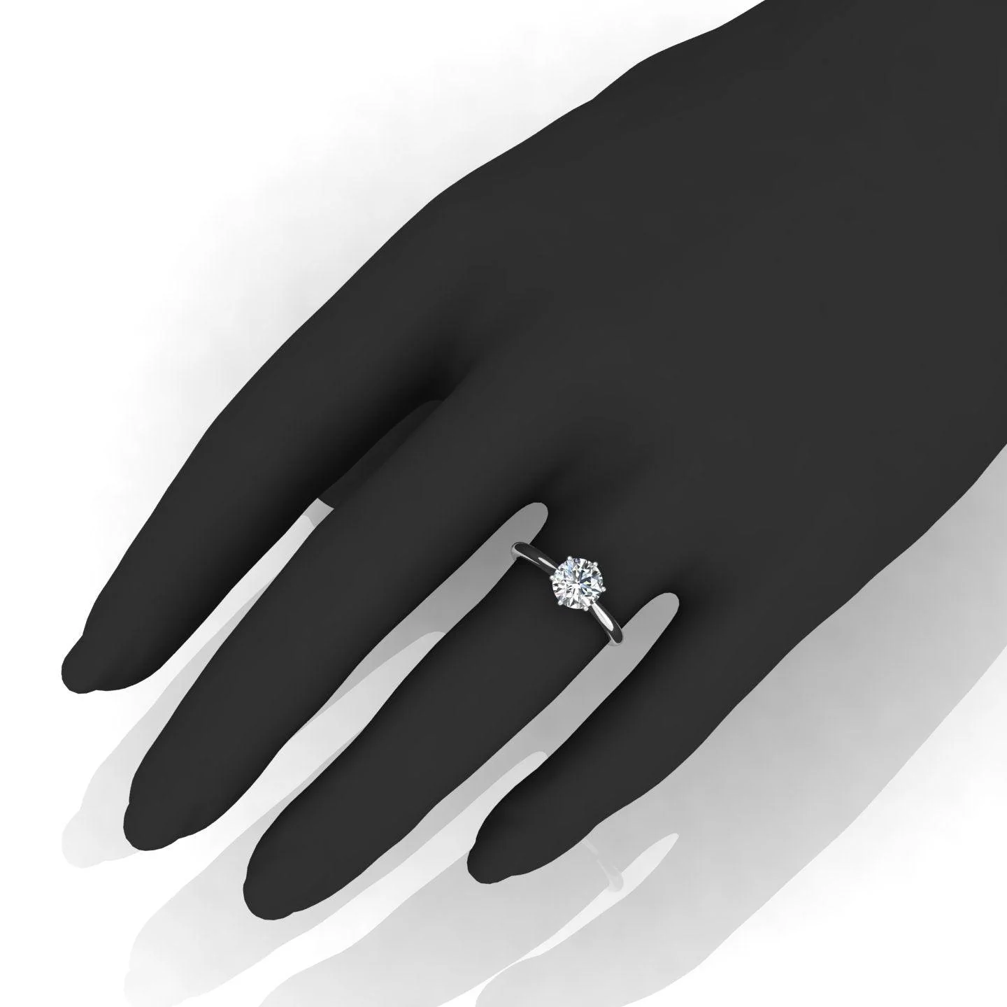 Certified Round Diamond Solitaire Engagement Ring - E/VS 1.00 Carat - Image 2