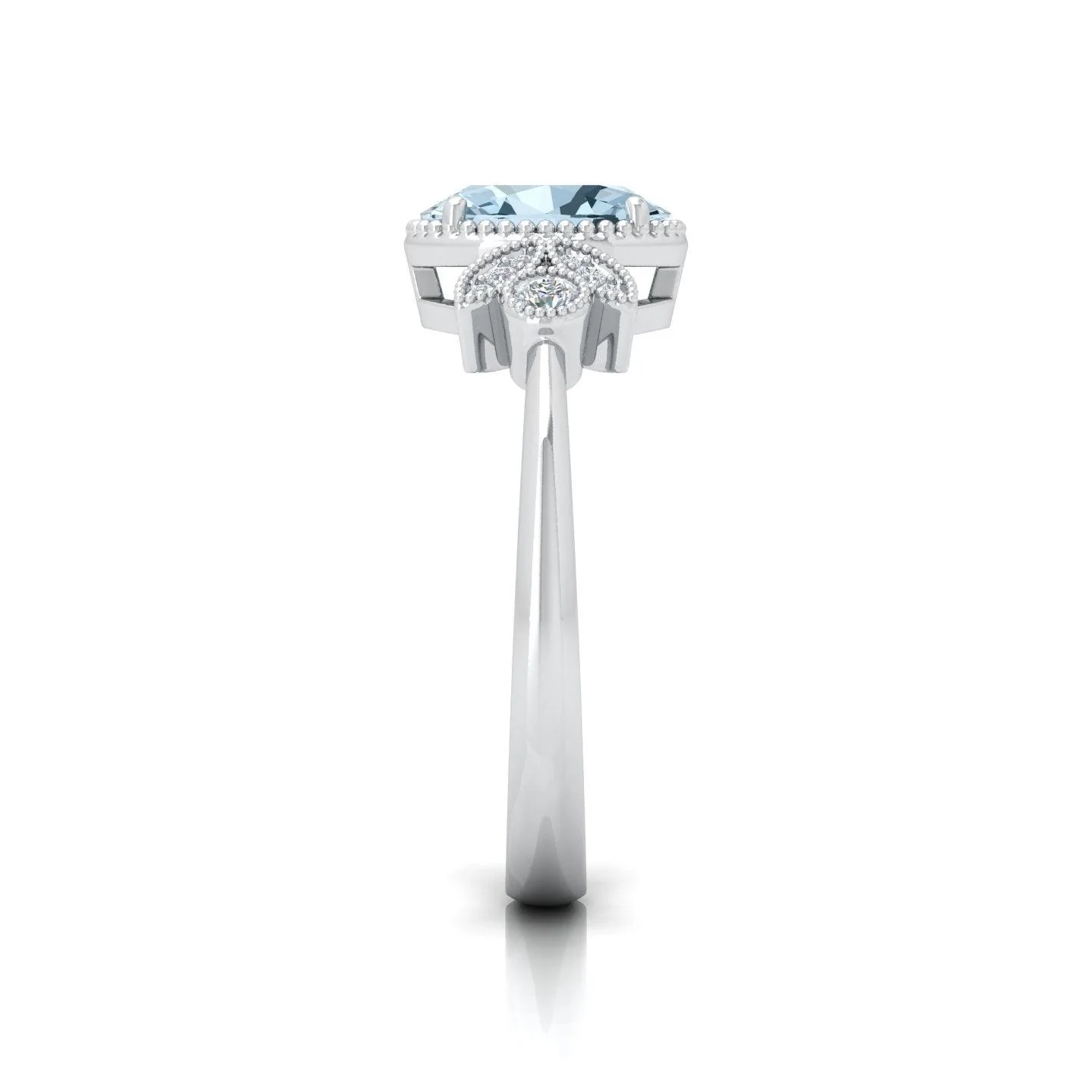 1.50 Ct Natural Blue Aquamarine Diamond Designer Ring - amadadiamonds - Image 7