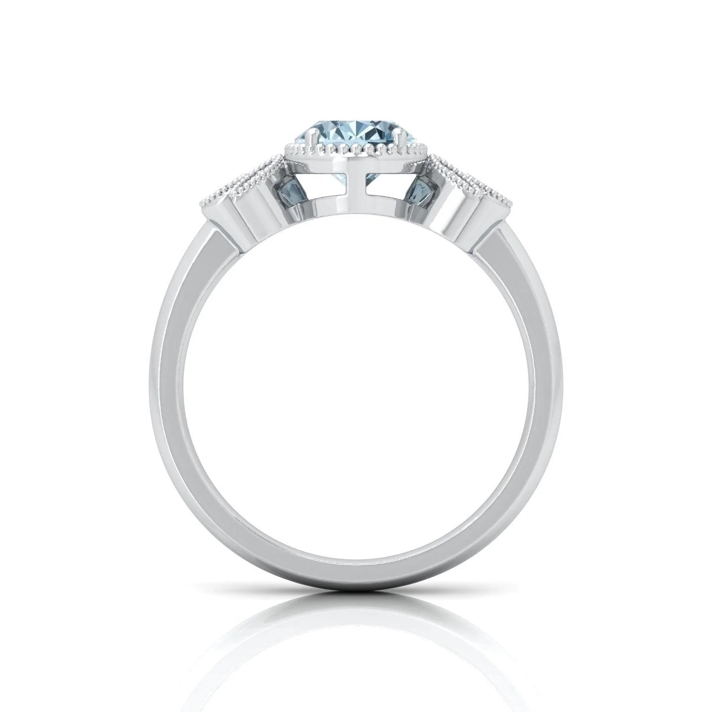 1.50 Ct Natural Blue Aquamarine Diamond Designer Ring - amadadiamonds - Image 8