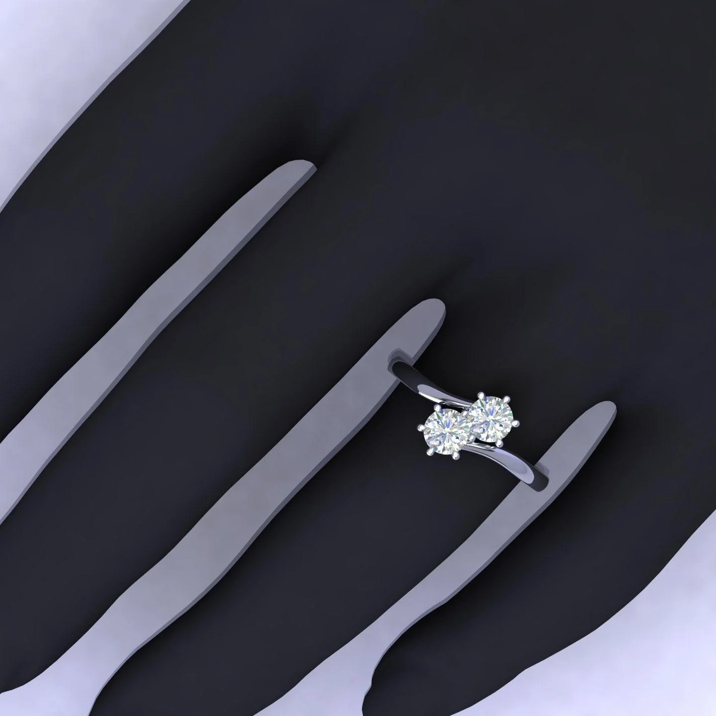 2.00 Carat D/VS IGI Certified Classic Round Diamond Solitaire Toi-Moi Engagement Ring - amadadiamonds - Image 2