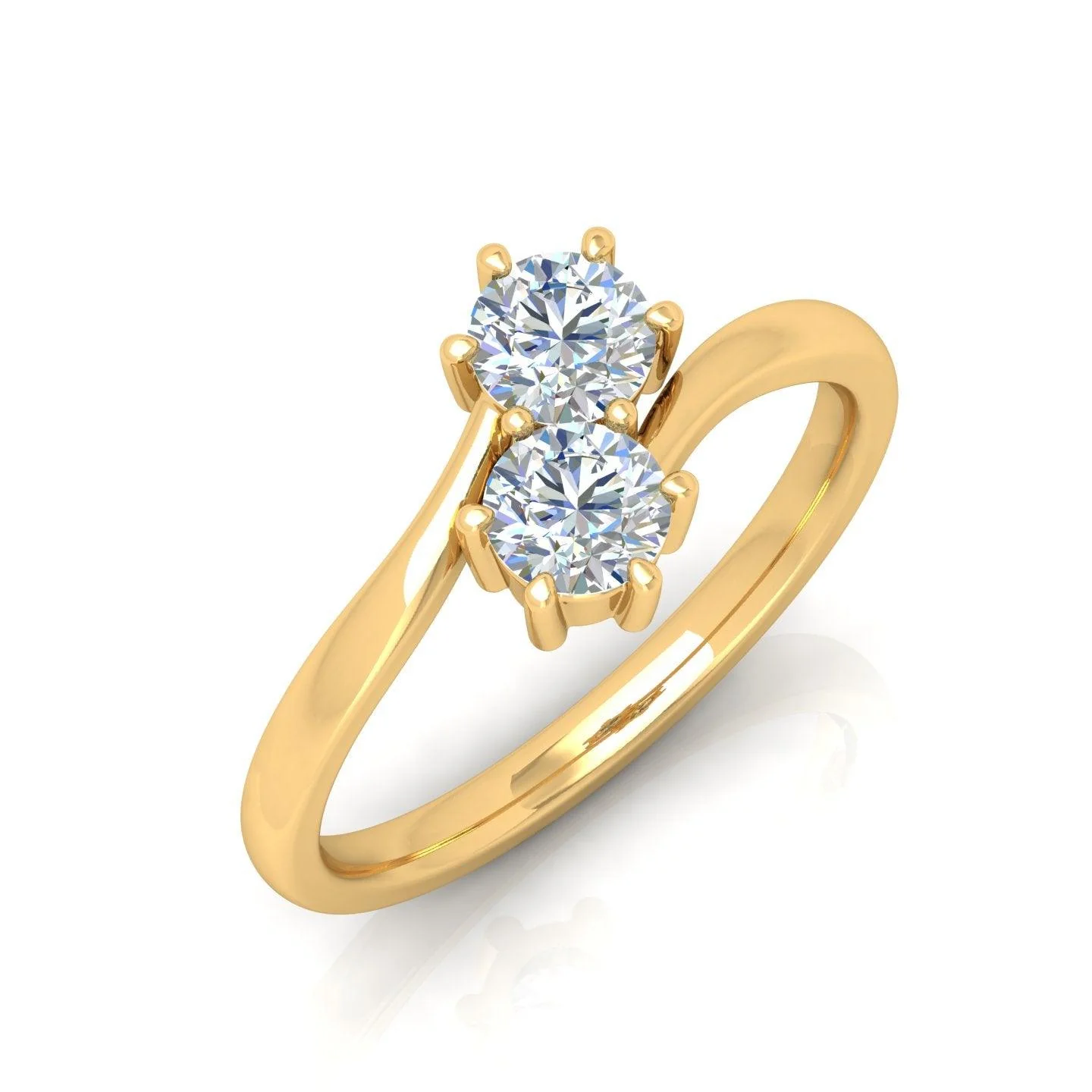 2.00 Carat D/VS IGI Certified Classic Round Diamond Solitaire Toi-Moi Engagement Ring - amadadiamonds - Image 3