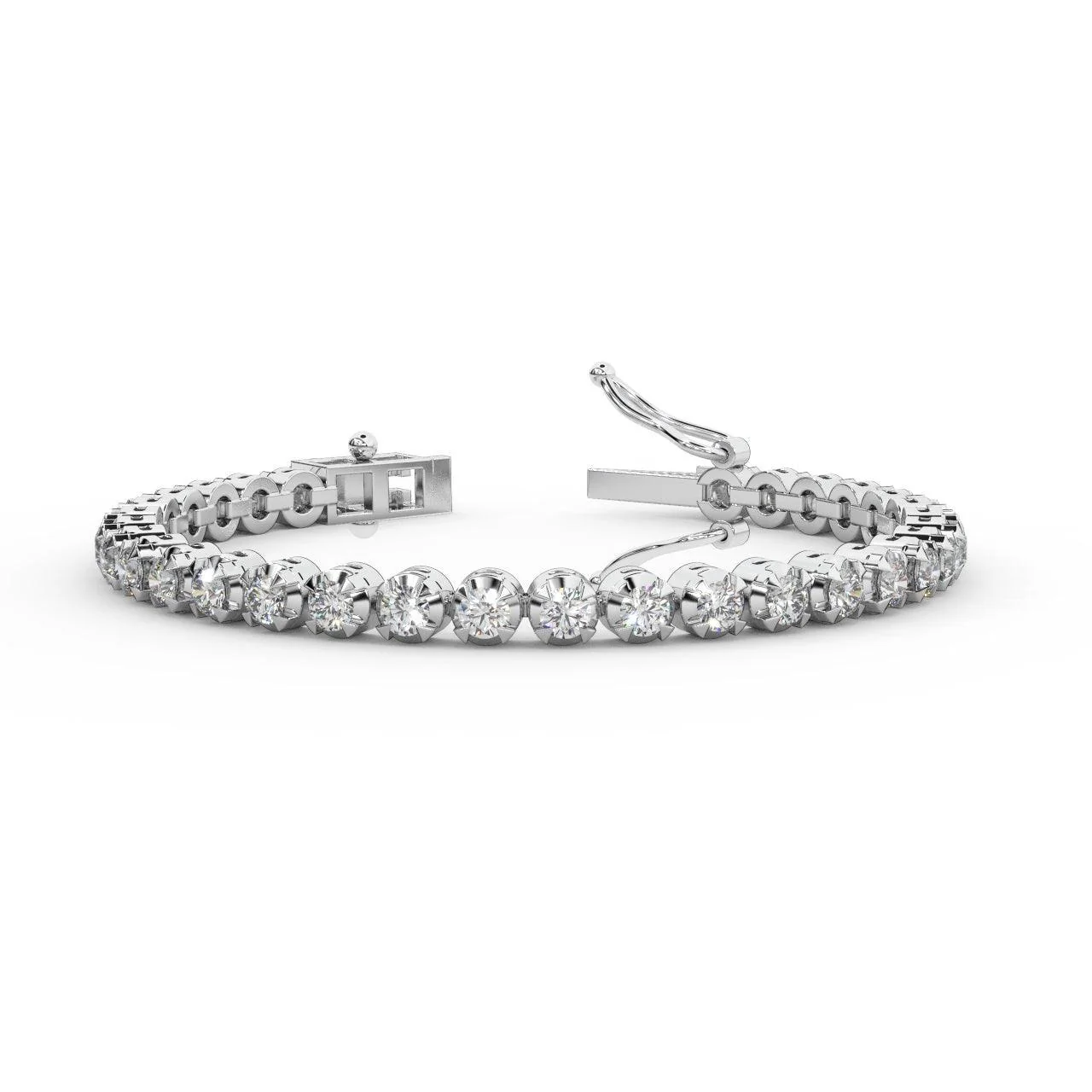 2.50Ct Round Diamond Tennis Bracelet In Gold