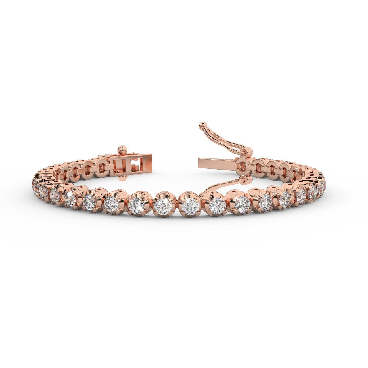 2.50Ct Round Diamond Tennis Bracelet In Gold - Image 7