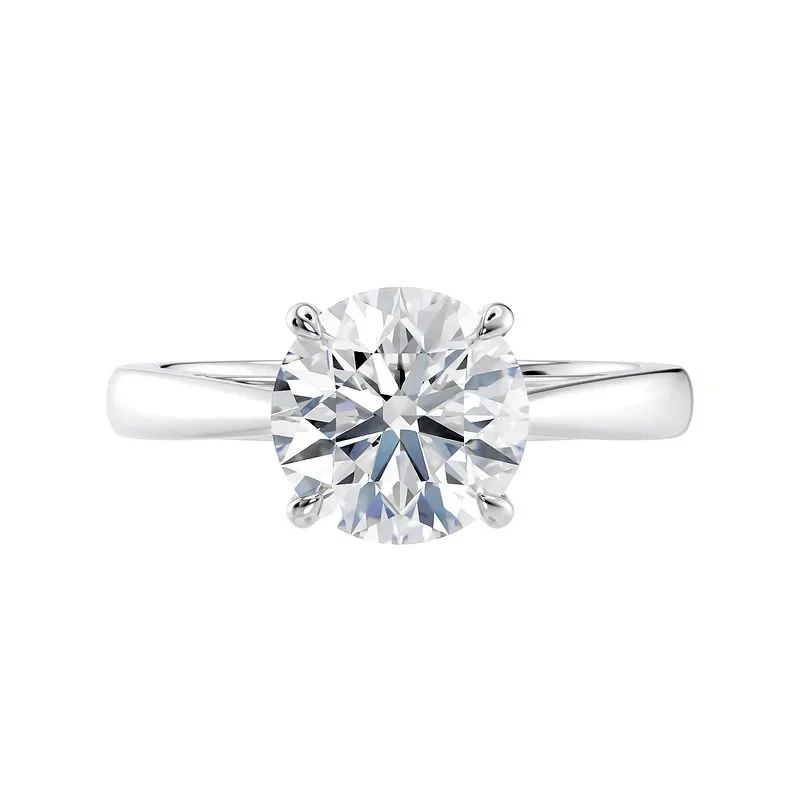 Huge Round Diamond Solitaire Engagement Ring in Platinum 2.00Ct - 3.00Ct - Image 11