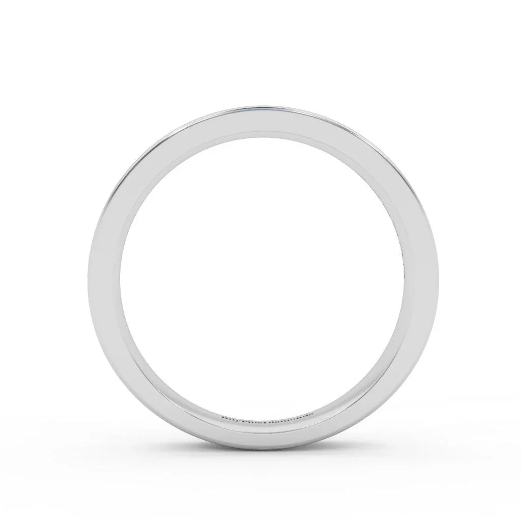4.0MM Natural Princess Diamond Channel Set Women's Wedding Band Ring 0.40 Ct - Image 7