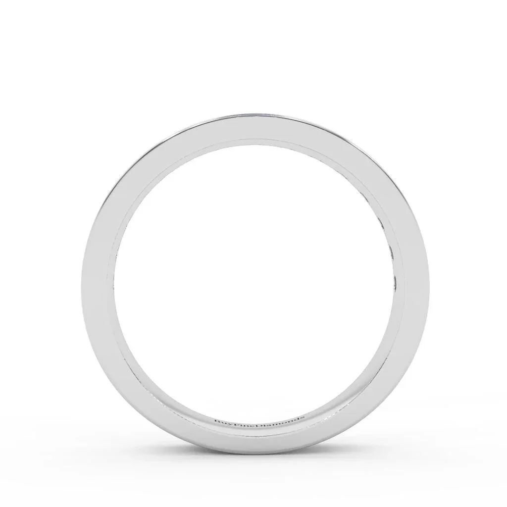 4MM Channel Set Natural Round Diamond Wedding Band Ring - 0.65 Carat - Image 7