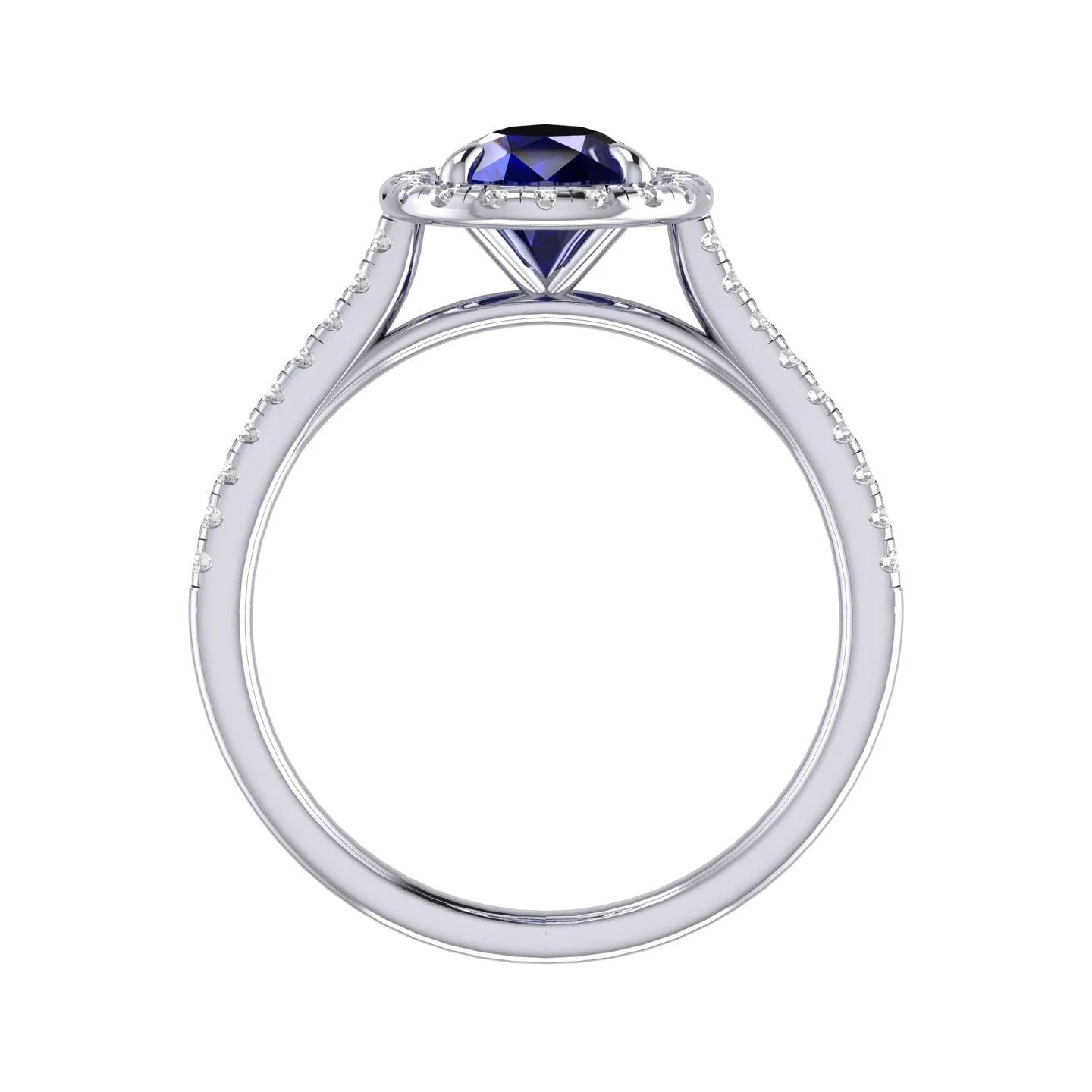 Best Offer..! 2.50Ct Tanzanite Pear & Diamond Women's Halo Engagement Ring - Image 7