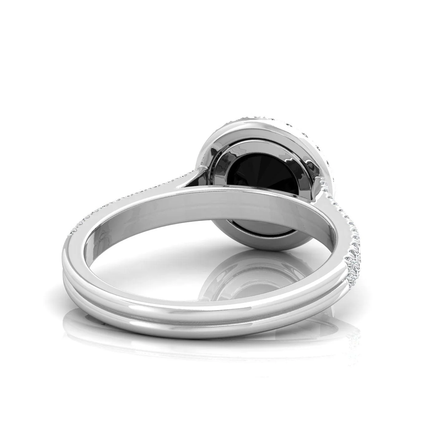Black Diamond Halo Engagement Ring Women's Diamond Ring - 2.10 Carat - Image 6