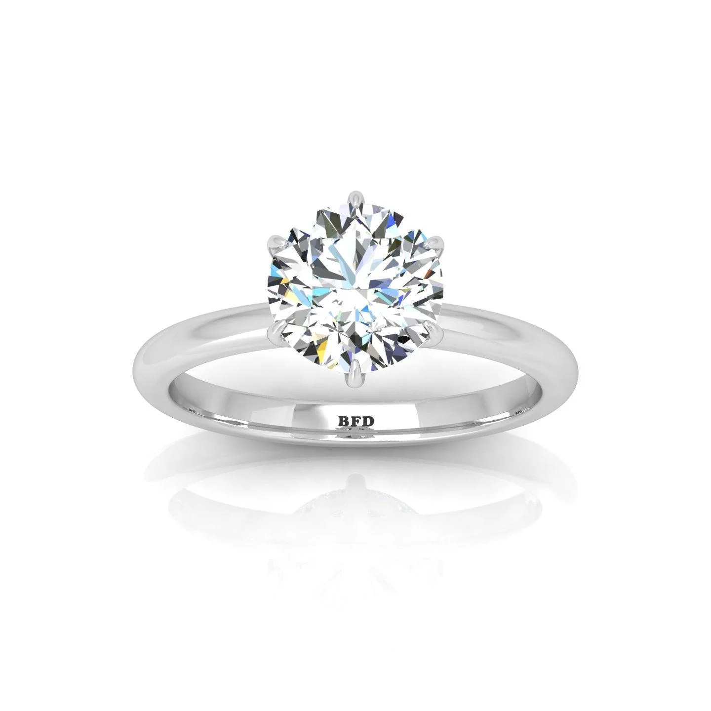 Certified Classic Round Diamond Hidden Halo Engagement Ring