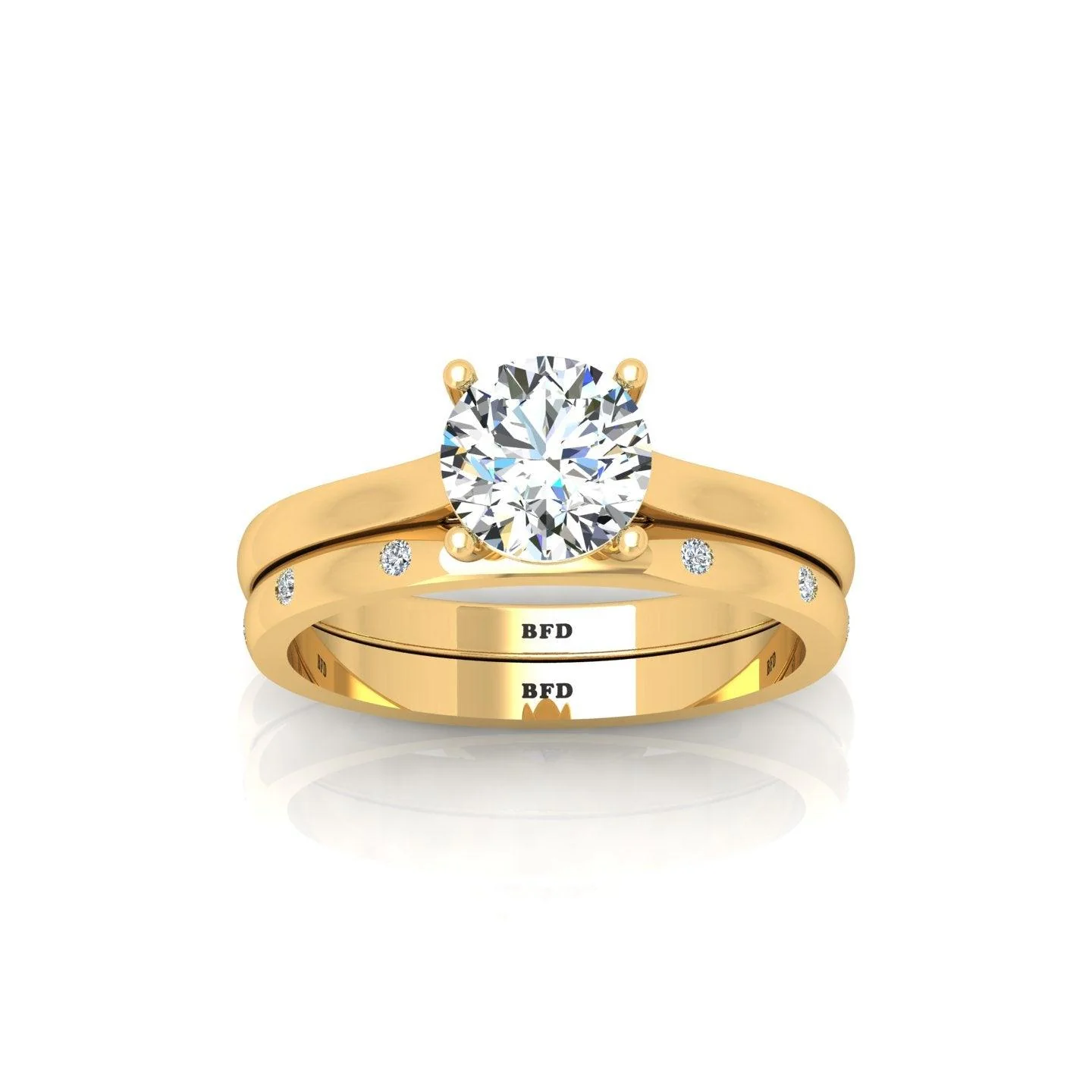 Certified Classic Round Diamond Solitaire Engagement Ring With Band 1.20ct E/VS - Image 3