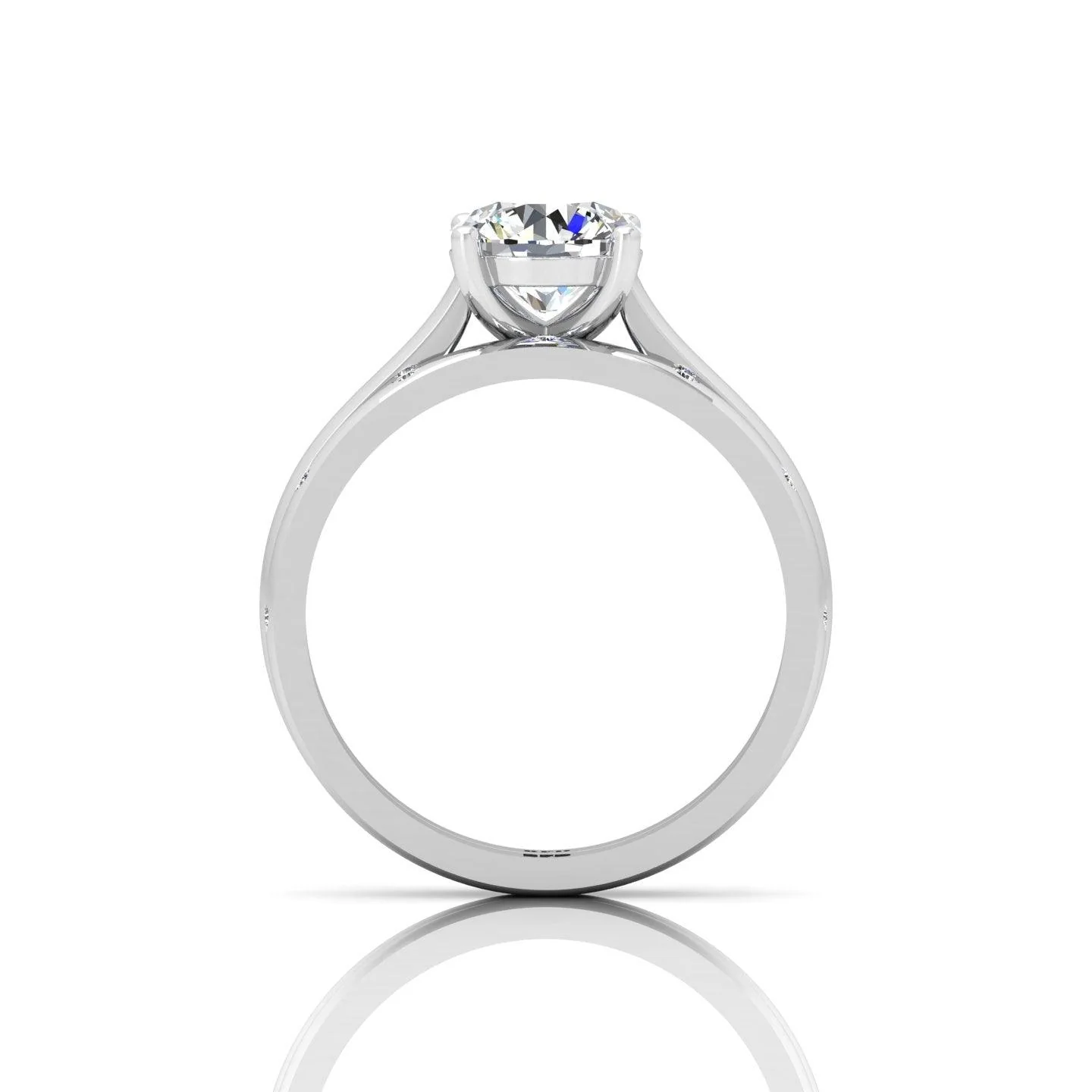 Certified Classic Round Diamond Solitaire Engagement Ring With Band 1.20ct E/VS - Image 6