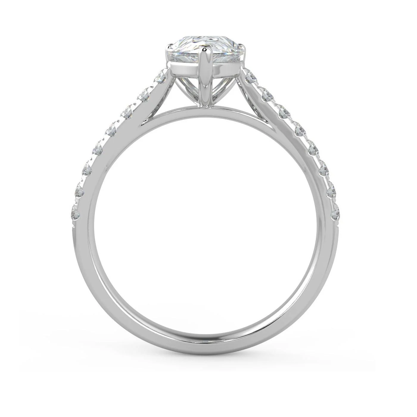 Top Quality D/VS 2.00CT IGI Certified Pear Diamond Engagement Ring - Image 4