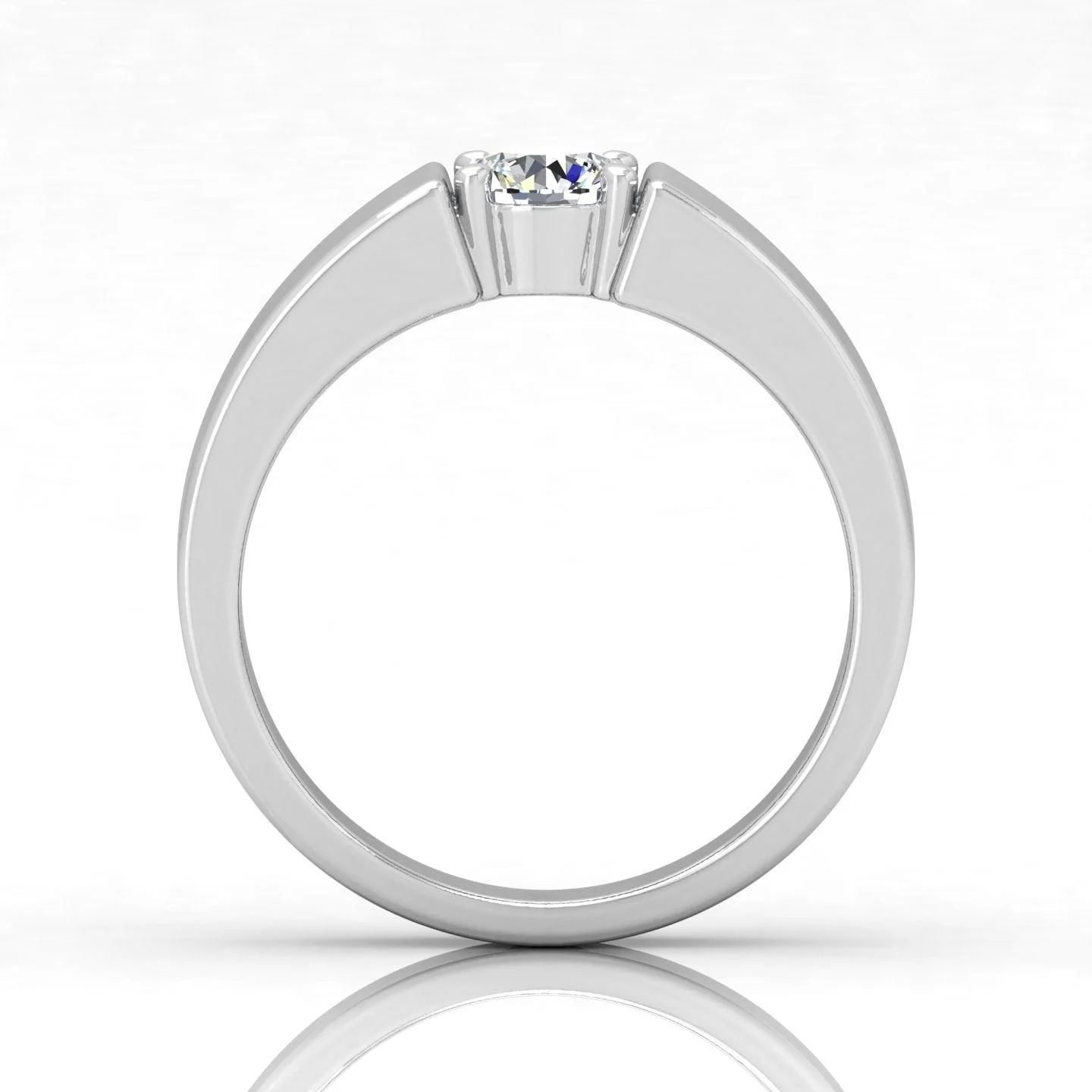 Certified E/VS 1.00Ct Round Diamond Solitaire Engagement Ring For Him - Image 6