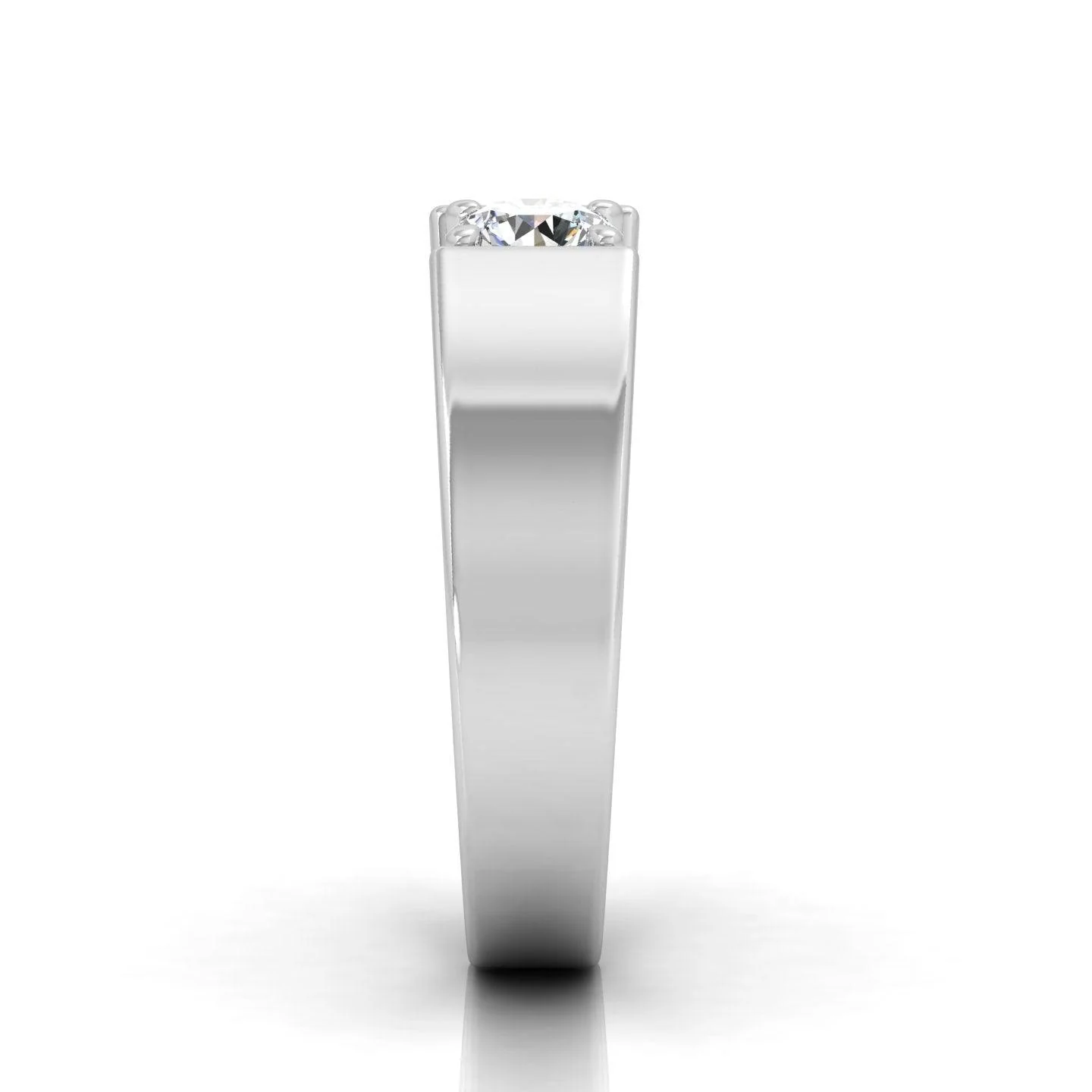 Certified E/VS 1.00Ct Round Diamond Solitaire Engagement Ring For Him - Image 7