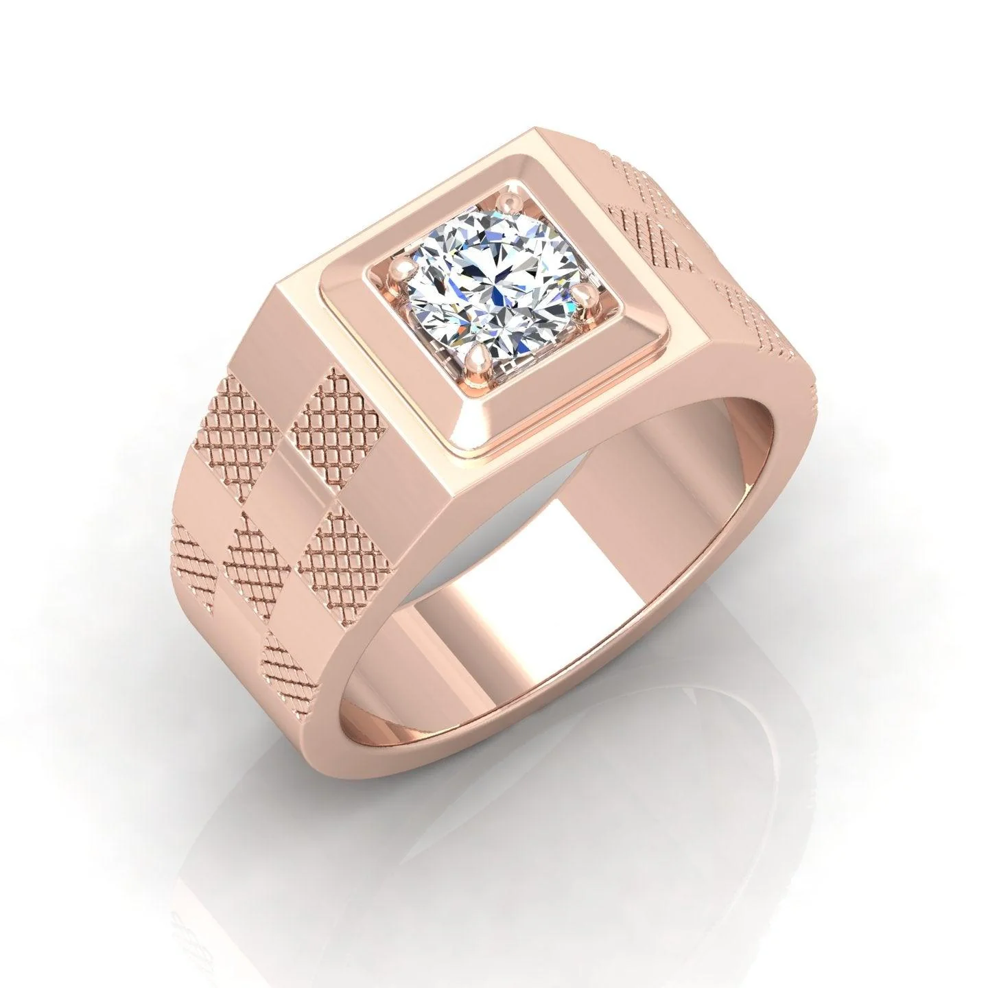 Certified E/VS 1.00Ct Round Diamond Solitaire Engagement Ring For Him - Image 3
