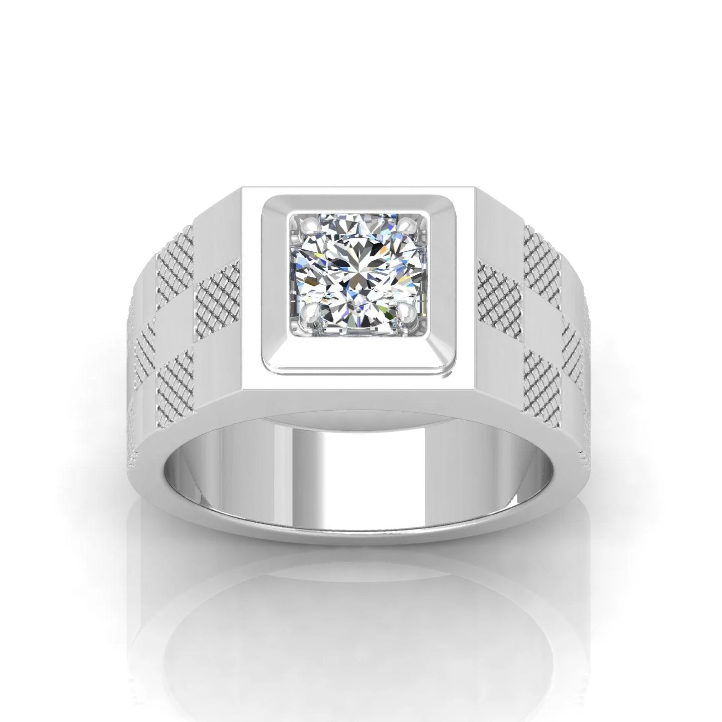 Certified E/VS 1.00Ct Round Diamond Solitaire Engagement Ring For Him - Image 5