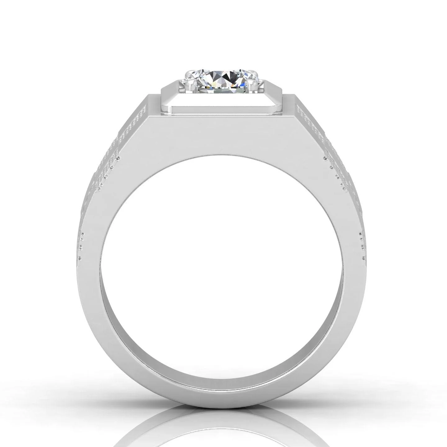 Certified E/VS 1.00Ct Round Diamond Solitaire Engagement Ring For Him - Image 6