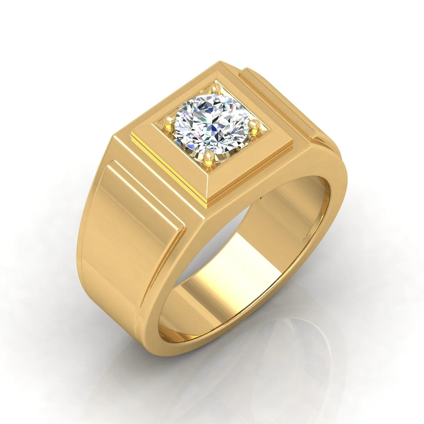 Certified E/VS 1.00Ct Round Diamond Solitaire Engagement Ring For Him - Image 2