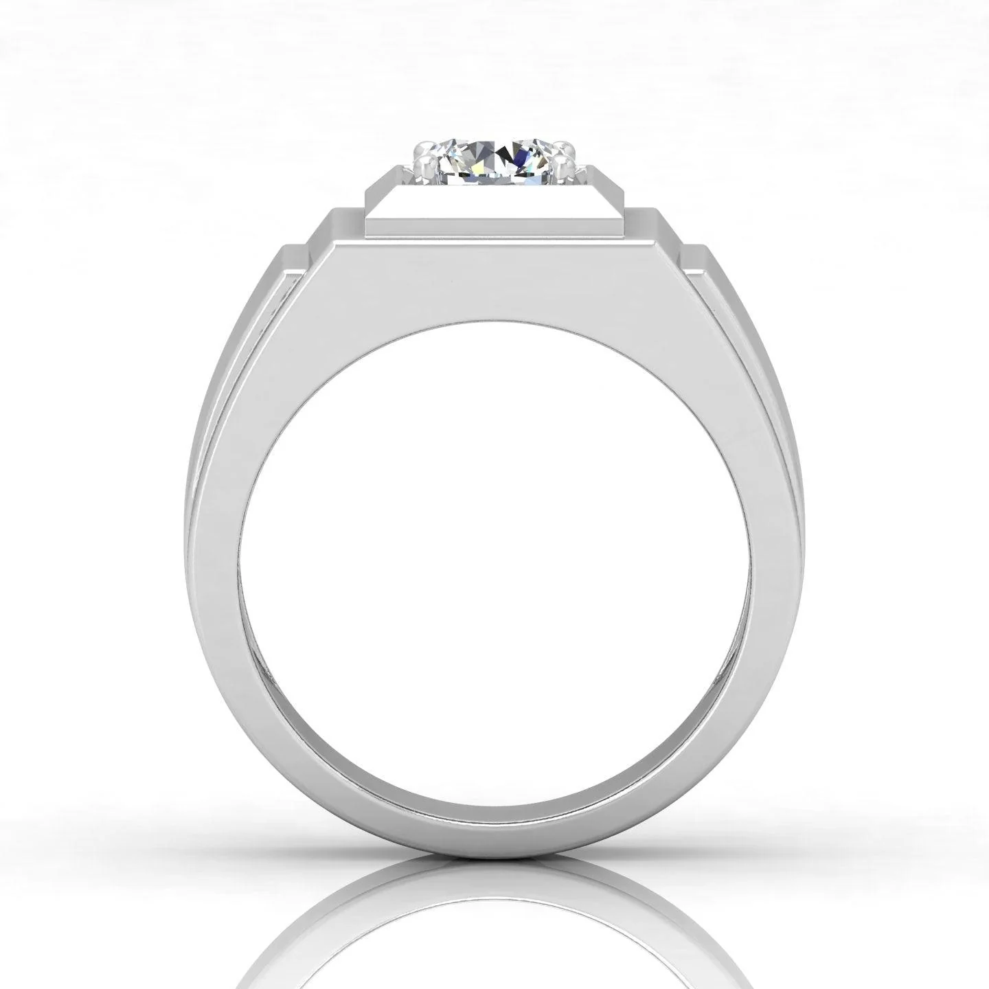 Certified E/VS 1.00Ct Round Diamond Solitaire Engagement Ring For Him - Image 6
