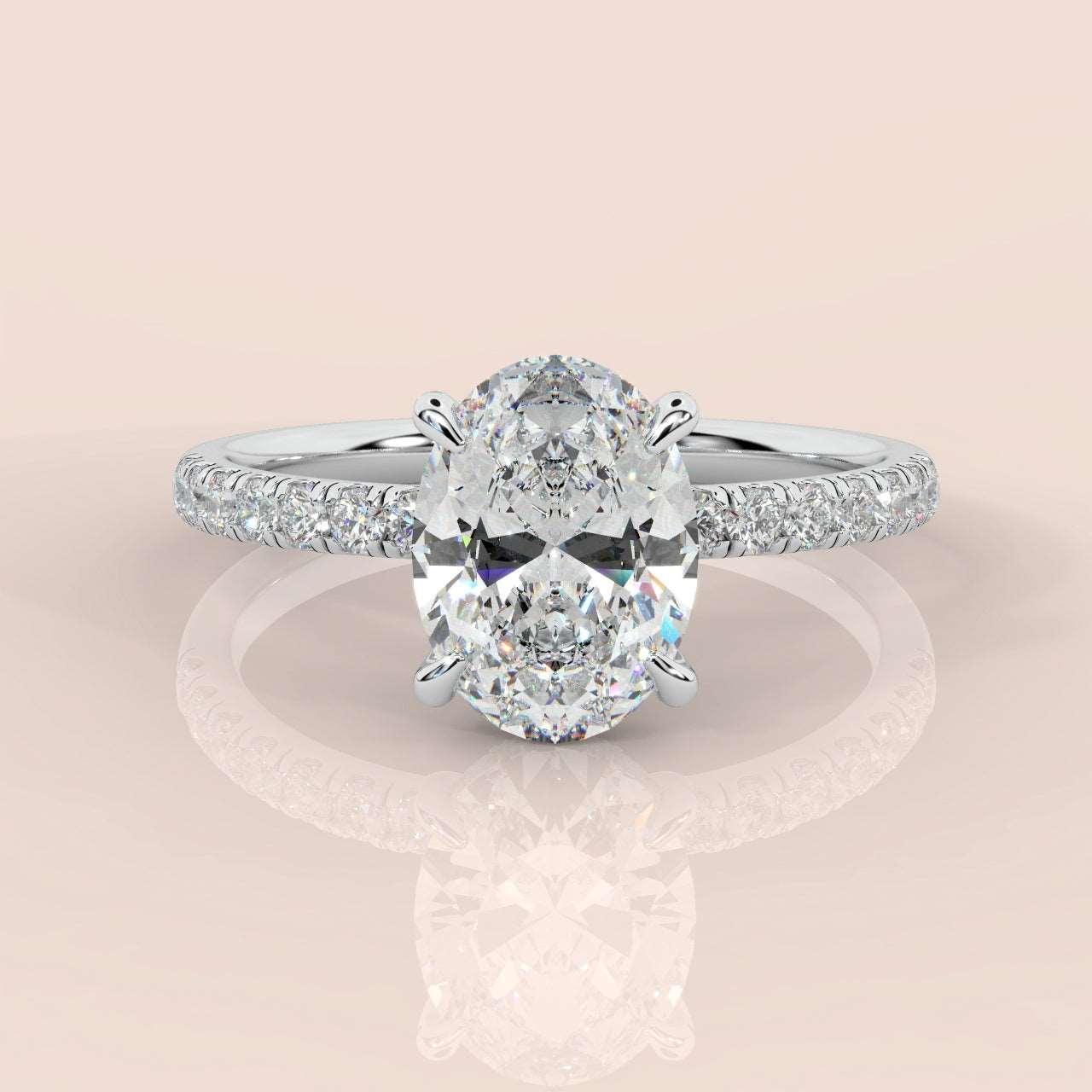 Certified Oval Lab Diamond Engagement Ring 4.50ct - 5.50Ct - Image 3