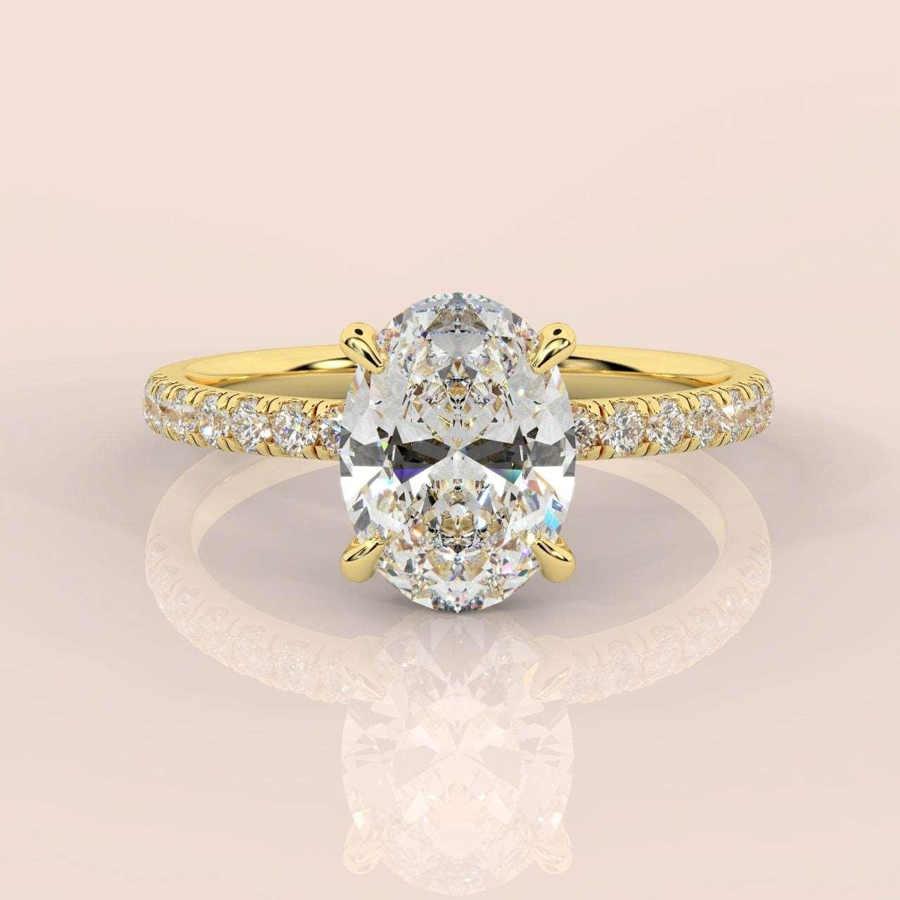 Certified Oval Lab Diamond Engagement Ring 4.50ct - 5.50Ct - Image 5