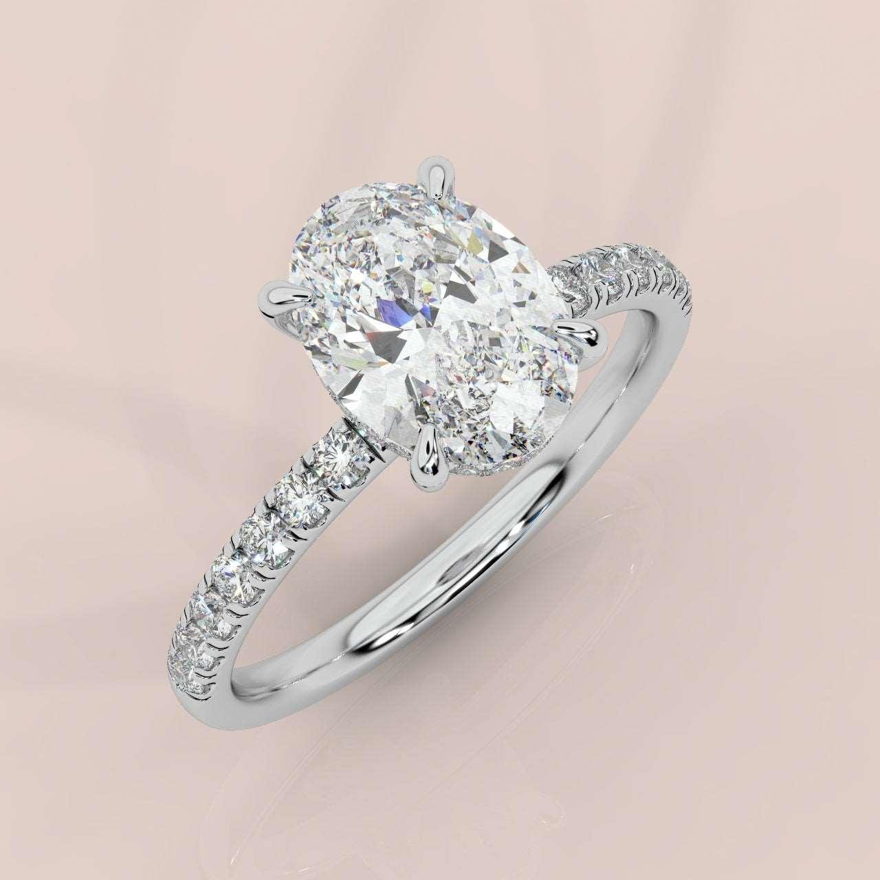 Certified Oval Lab Diamond Engagement Ring 4.50ct - 5.50Ct - Image 7
