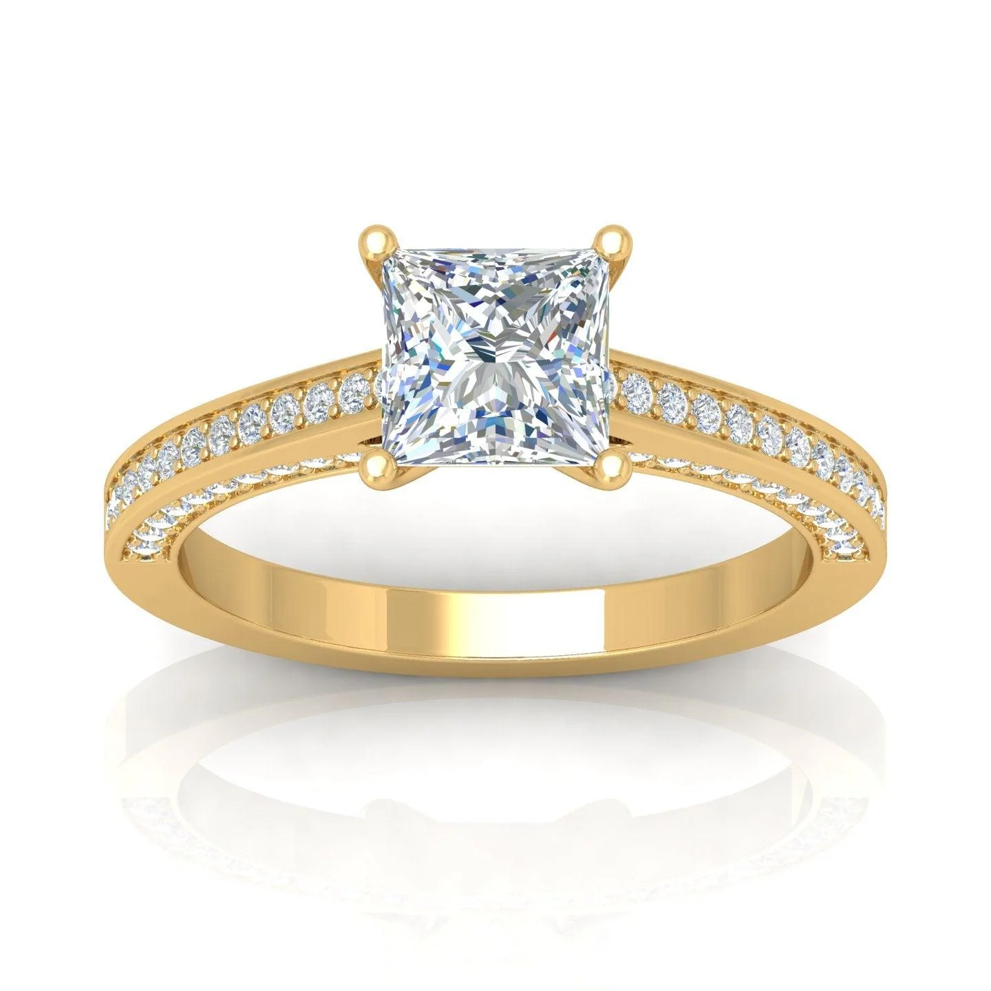 Certified Princess Diamond Engagement Ring 2.00Carat E/VS - Image 6