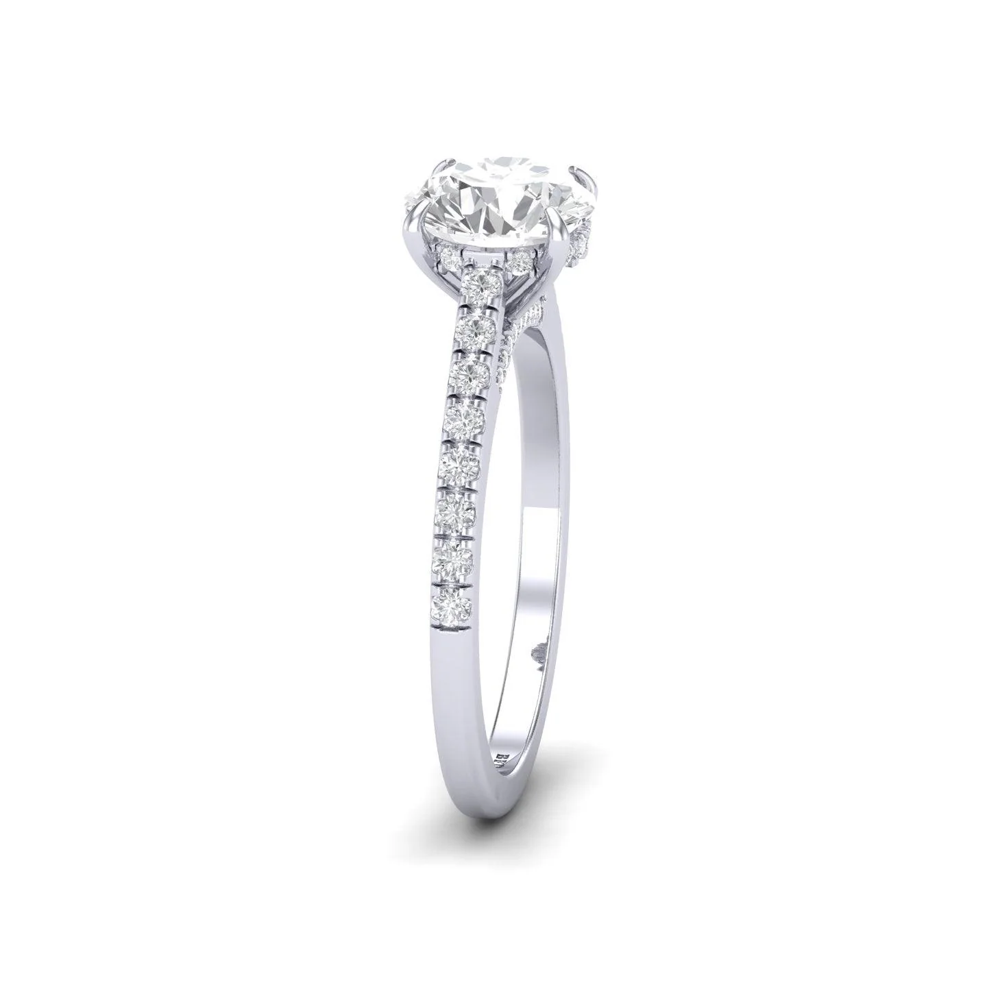 Certified Round Diamond Hidden Halo Engagement Ring - 1.50Ct - 2.50Ct - Image 3