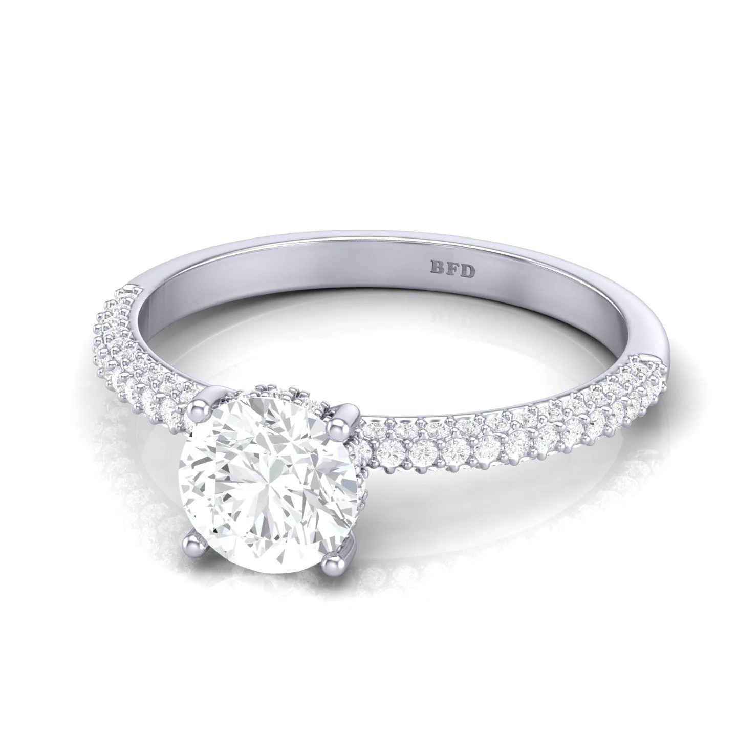 Certified Round Diamond Hidden Halo Engagement Ring 2.50Ct - Image 4