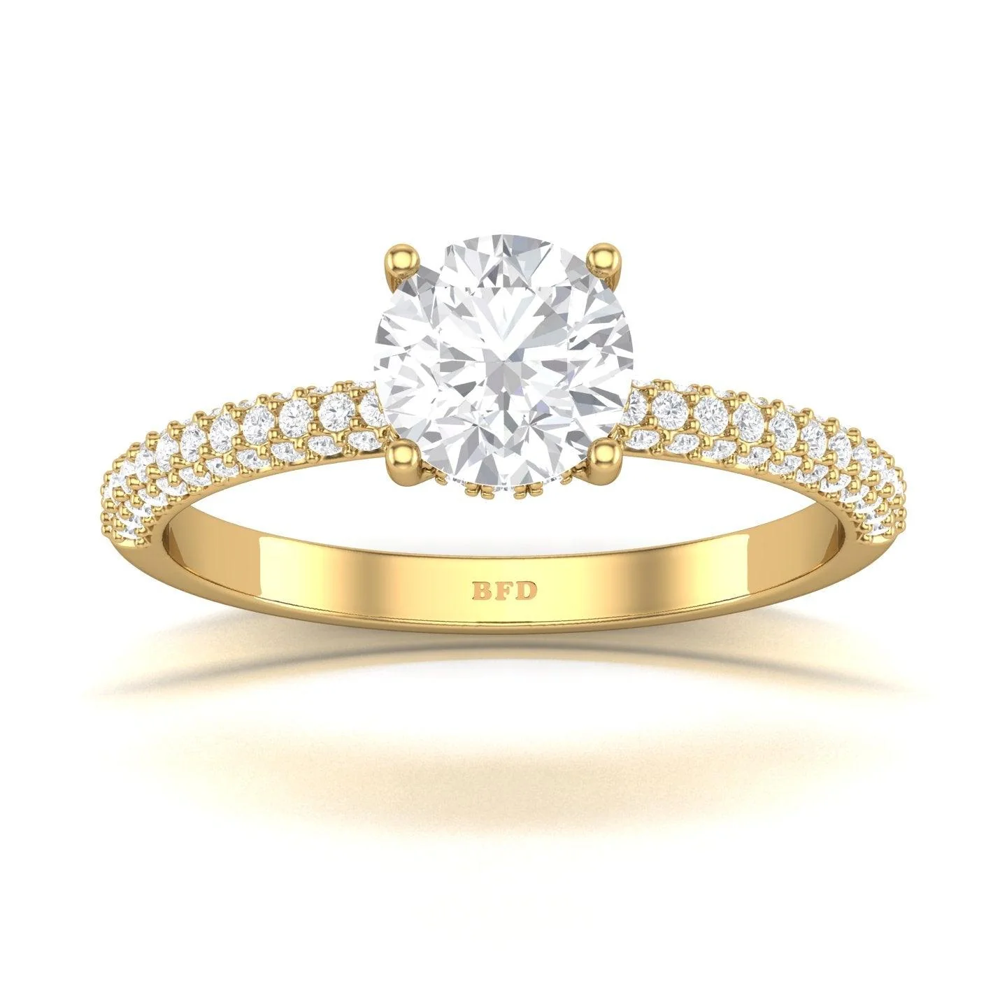 Certified Round Diamond Hidden Halo Engagement Ring 2.50Ct - Image 6