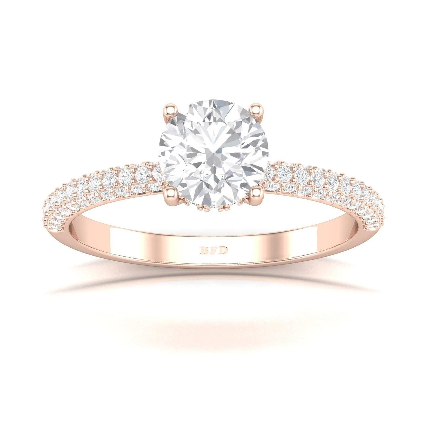Certified Round Diamond Hidden Halo Engagement Ring 2.50Ct - Image 7