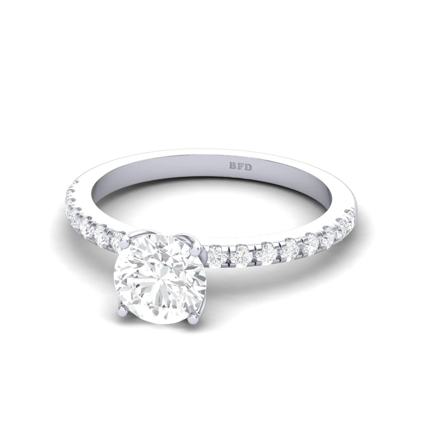 Certified Round Diamond Lotus Hidden Halo Engagement Ring - 1.50Ct - 2.50Ct - Image 4