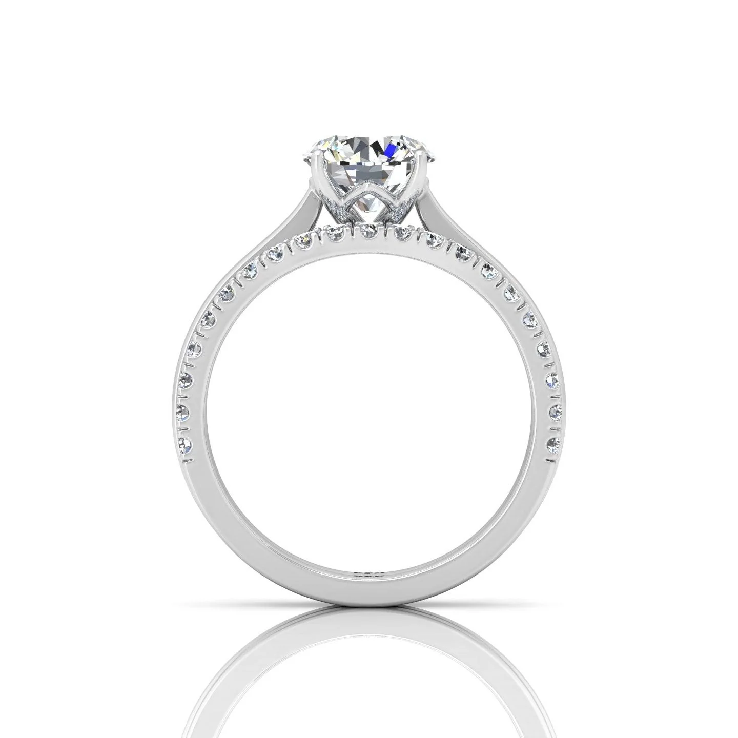 Certified Round Diamond Solitaire Engagement Ring With Curved Matching Band 1.50Carat E/VS - Image 9